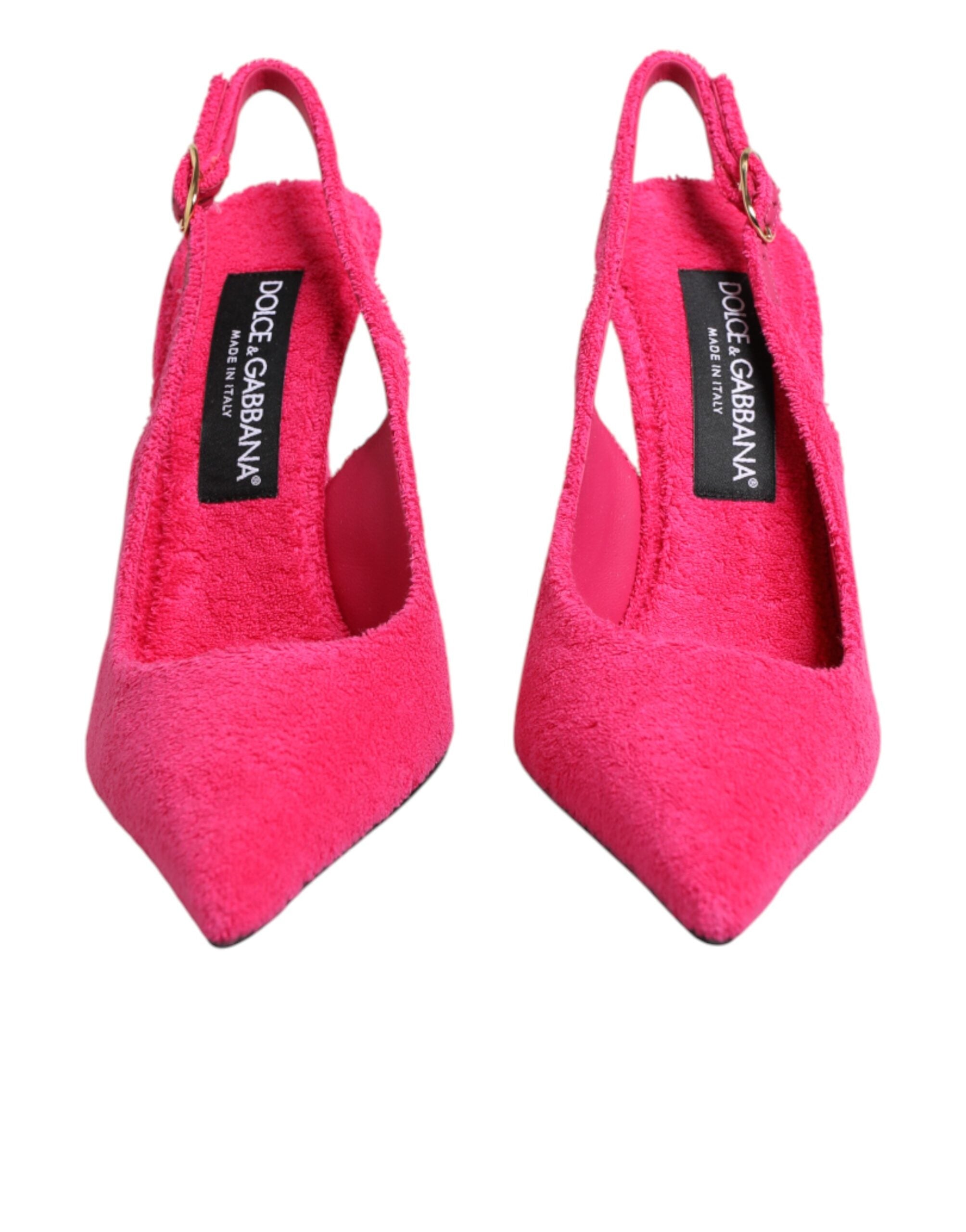 Dolce & Gabbana Pinkfarbene Wildleder-High-Heels mit Slingback-3