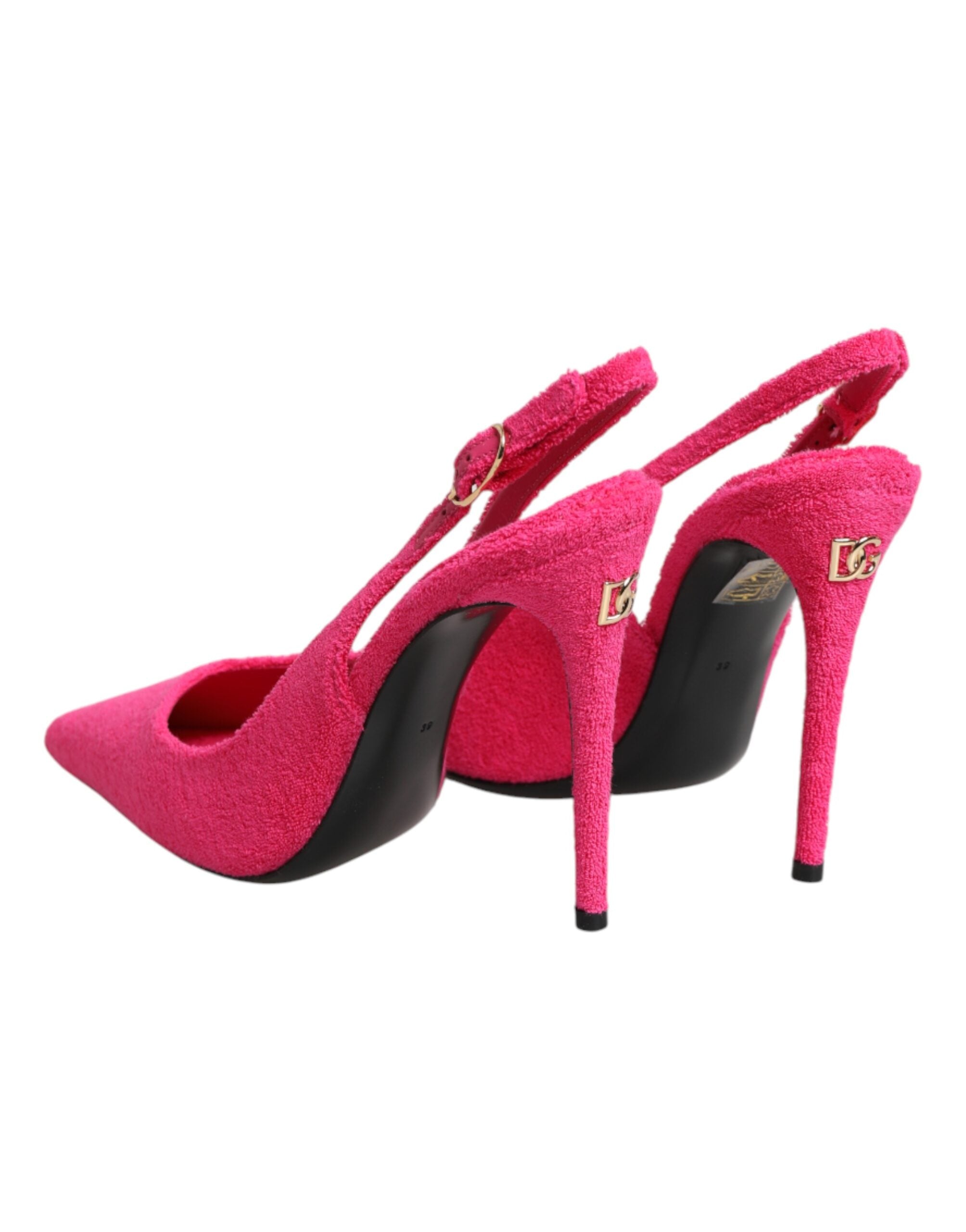 Dolce & Gabbana Pinkfarbene Wildleder-High-Heels mit Slingback-6