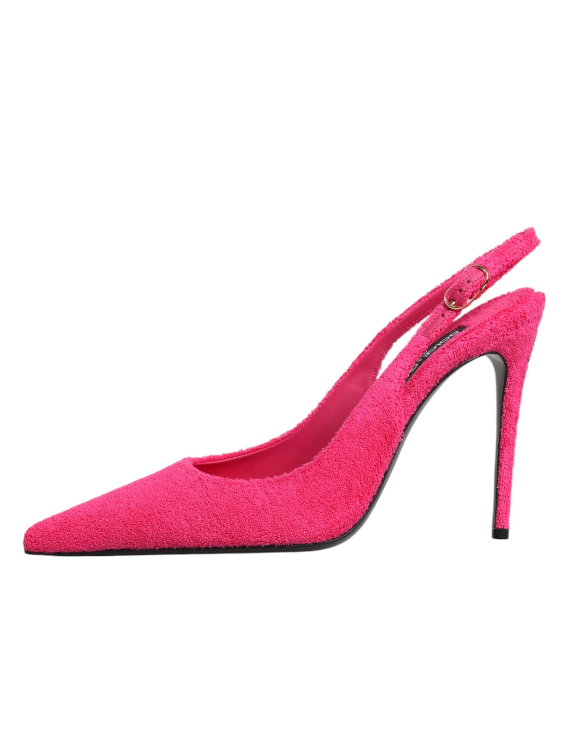 Dolce & Gabbana Pinkfarbene Wildleder-High-Heels mit Slingback-8