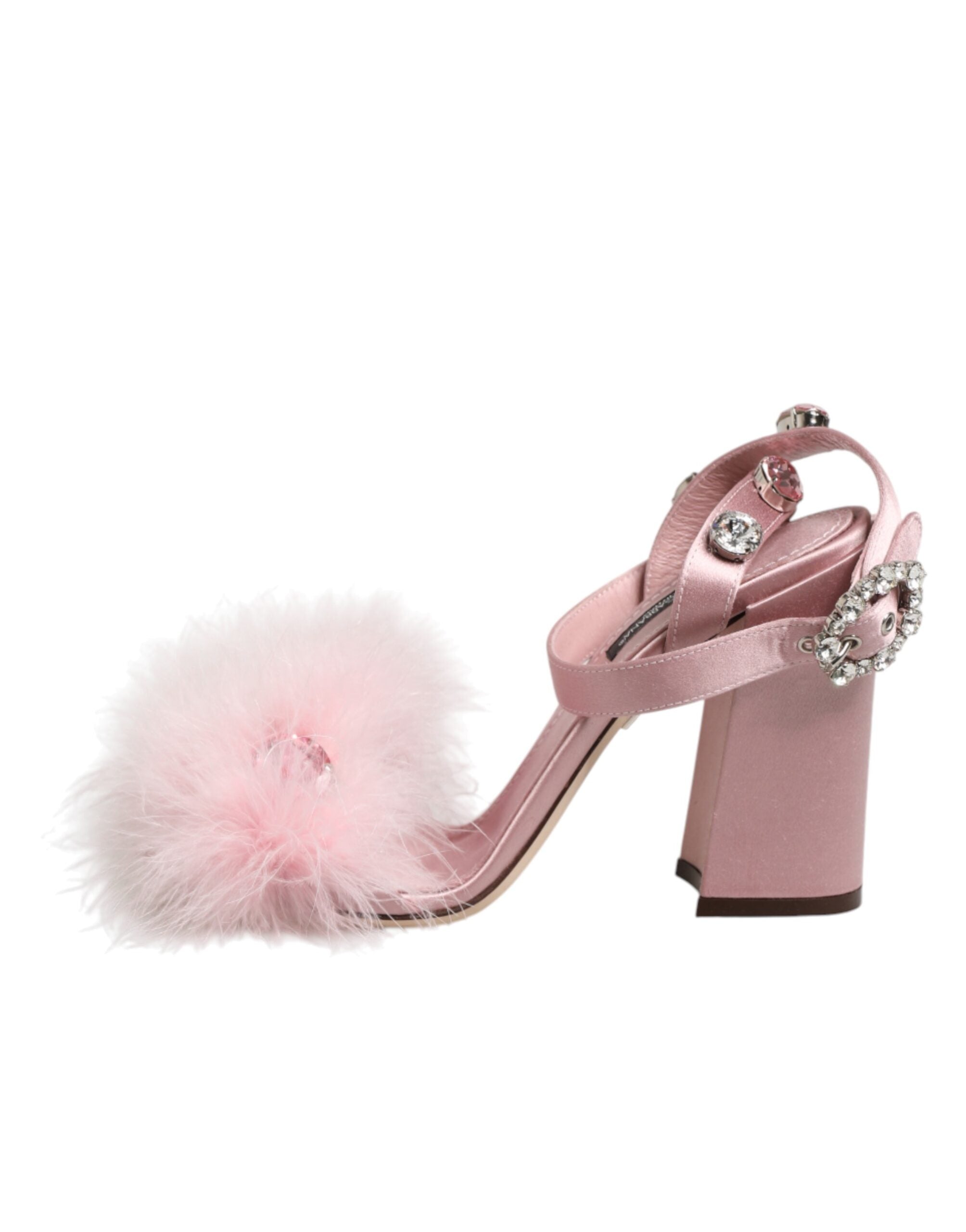Dolce & Gabbana Pinke Sandalen mit Pailletten und Knöchelriemen-7