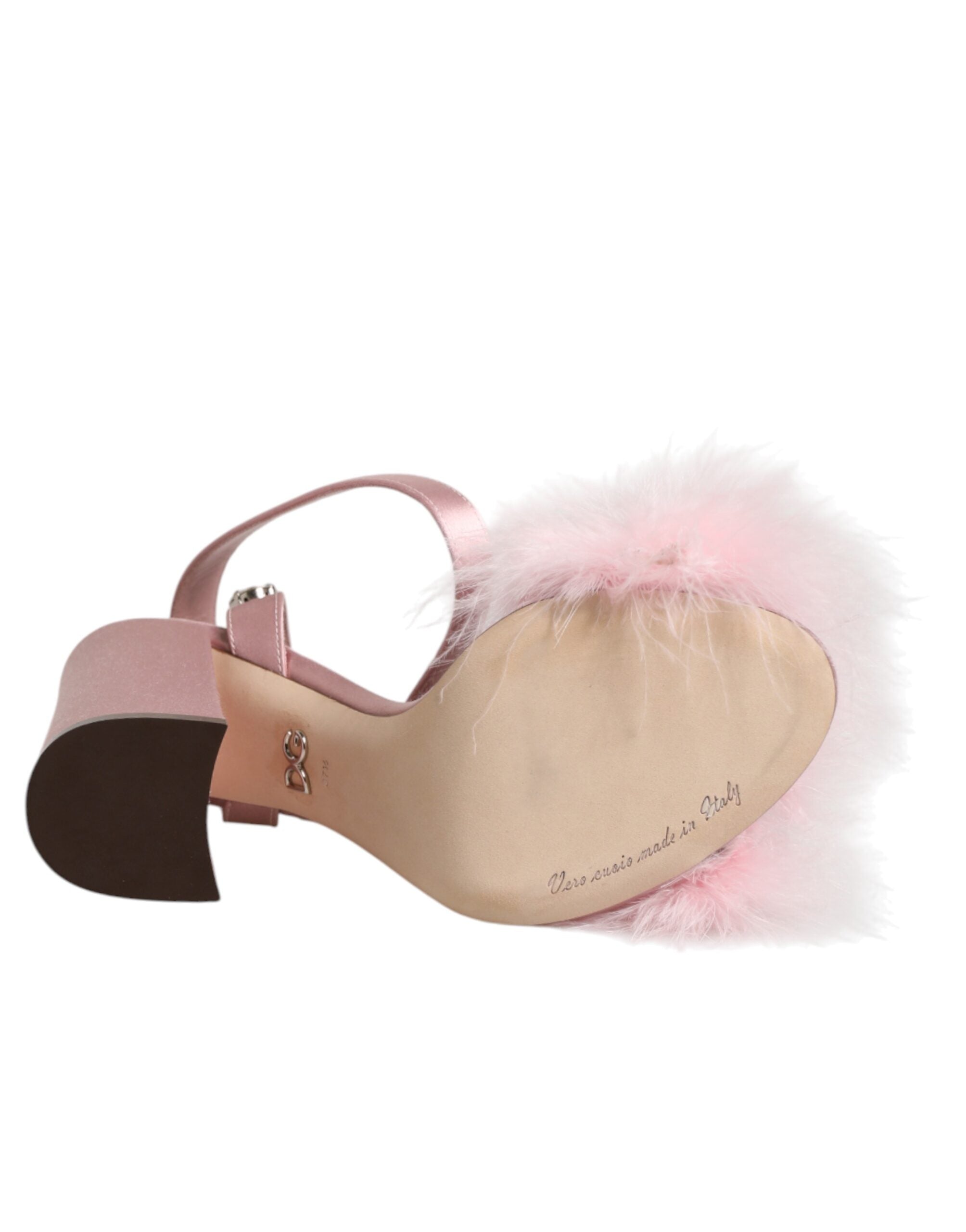 Dolce & Gabbana Pinke Sandalen mit Pailletten und Knöchelriemen-8