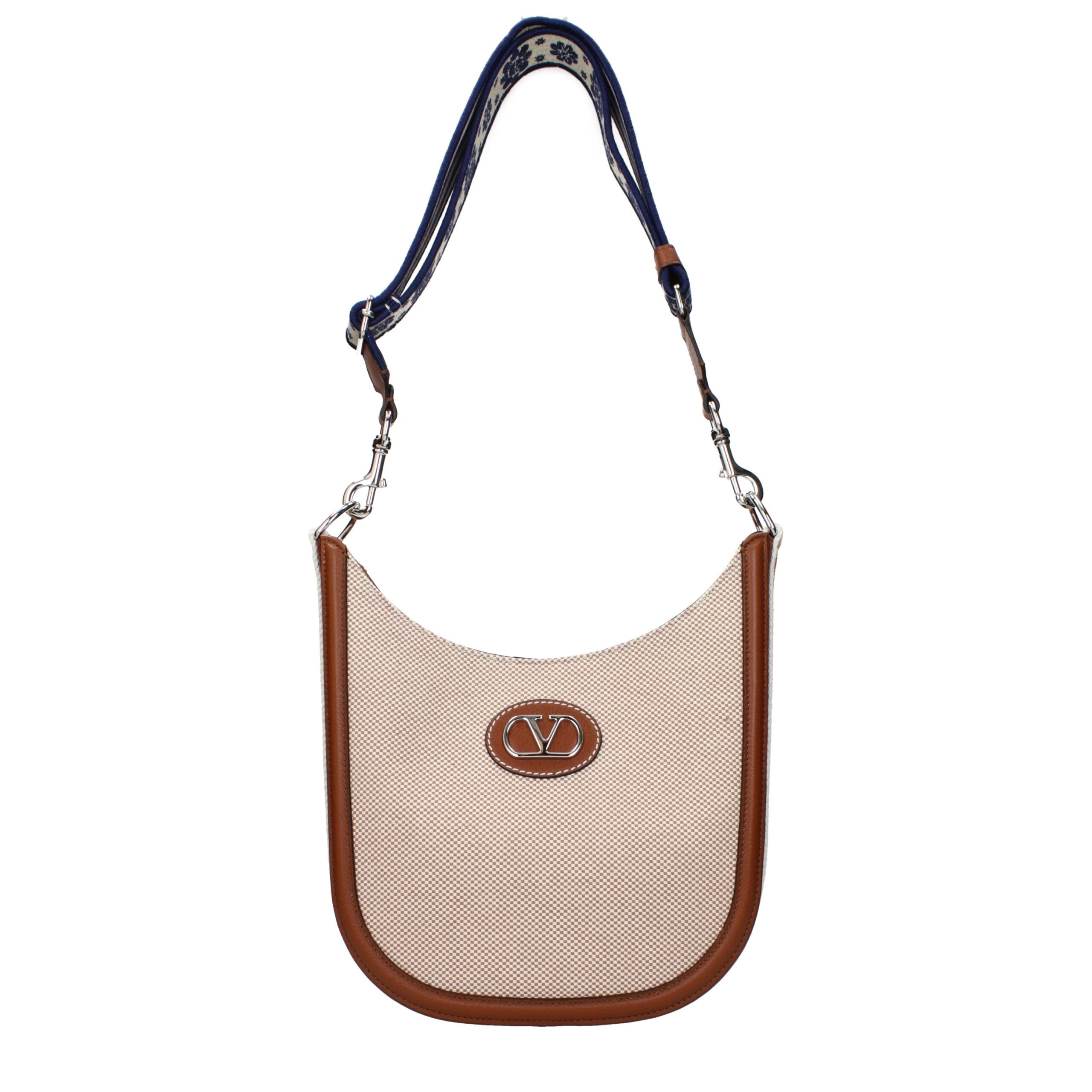 Valentino Garavani Beige Stoff-Umhängetasche-1