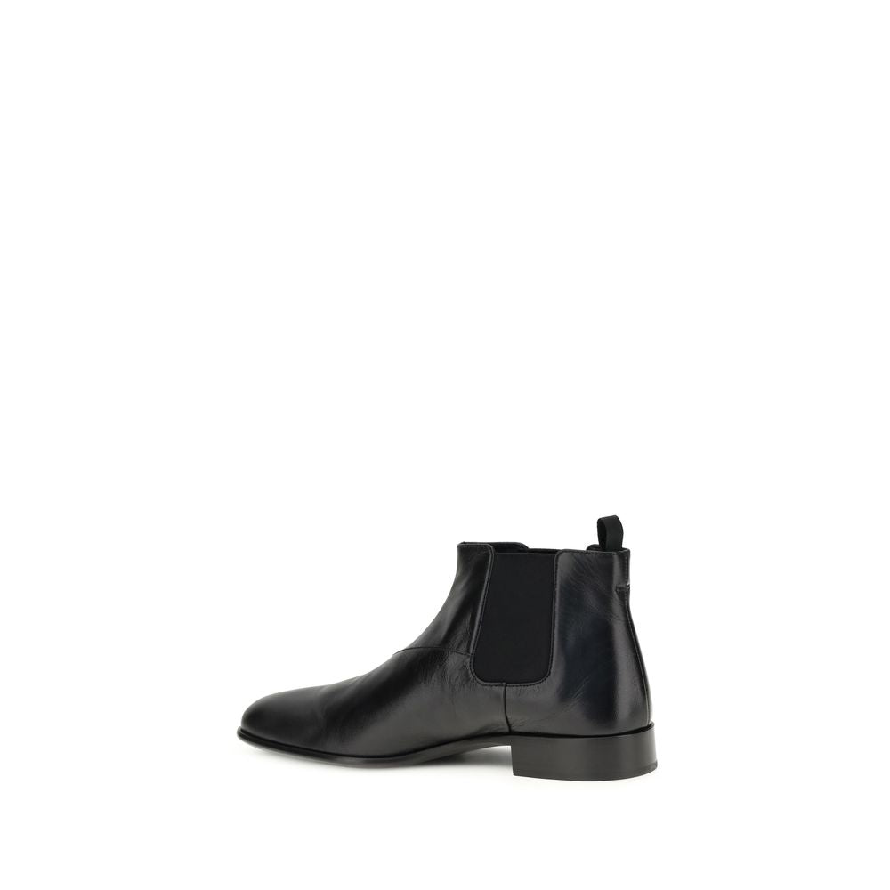 Botines Prada Bos Taurus de piel de becerro negra-3