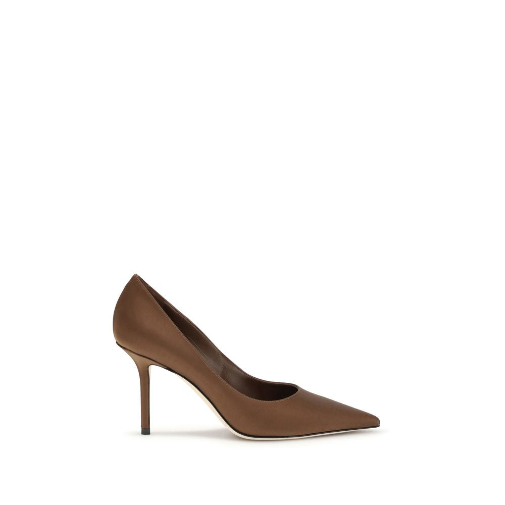 Jimmy Choo Brown Silk Pumps-1