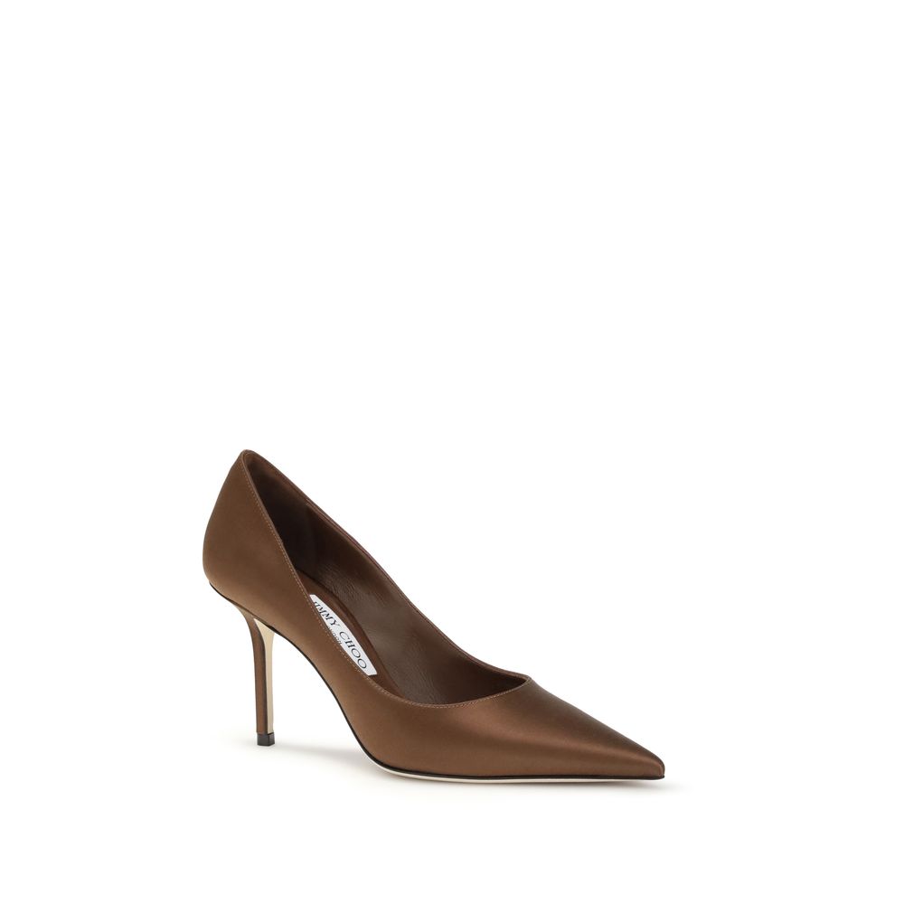 Jimmy Choo Brown Silk Pumps-2