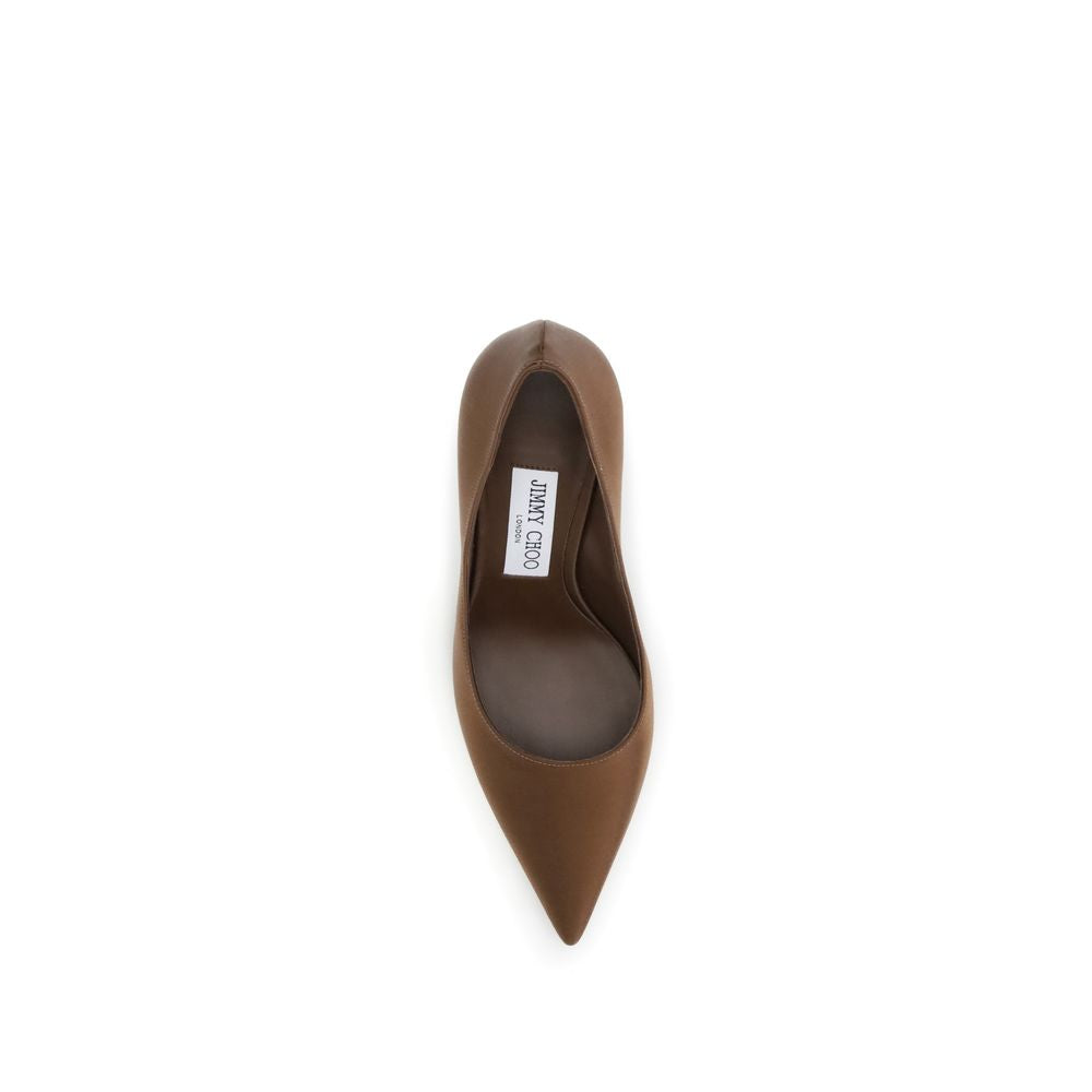 Jimmy Choo Brown Silk Pumps-4