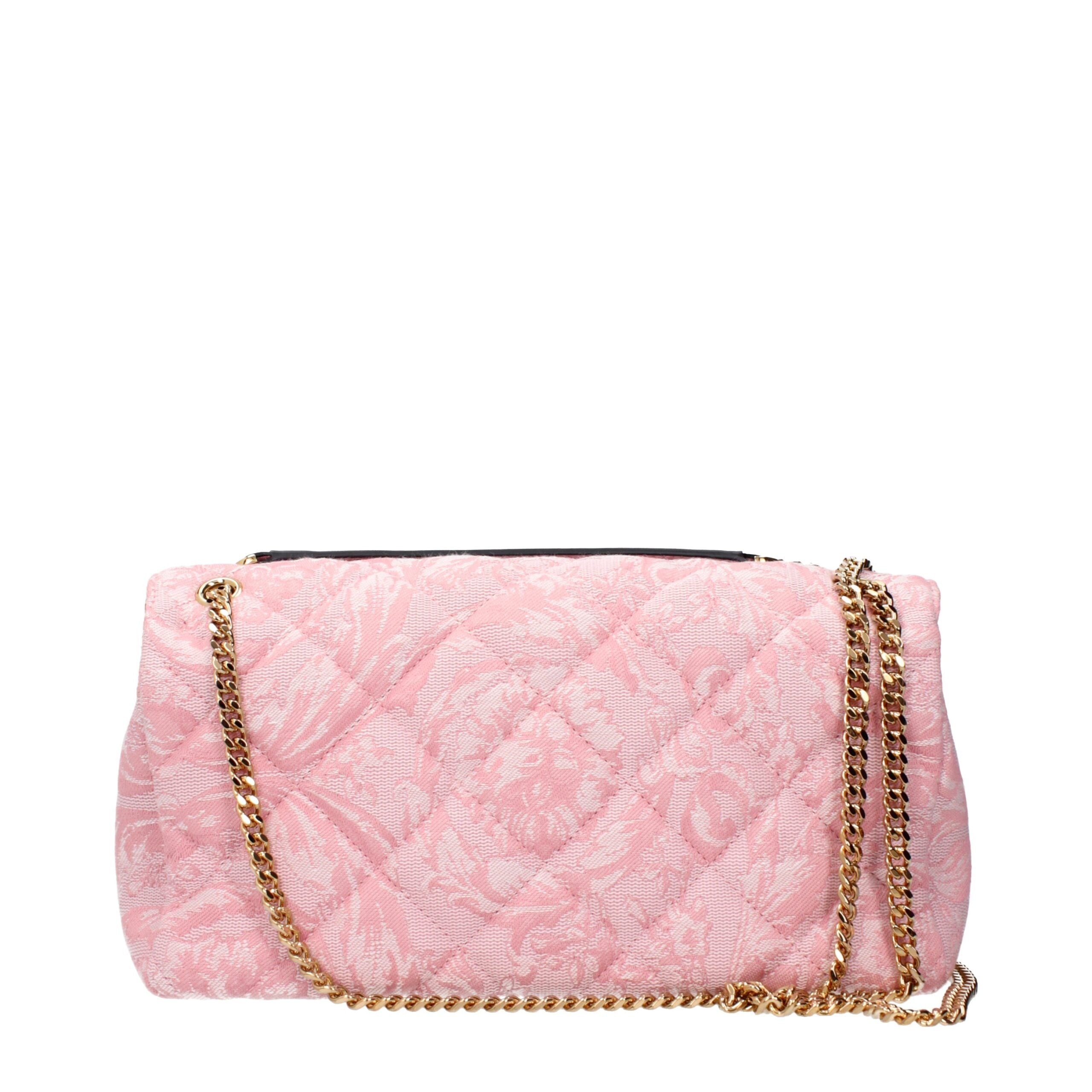 Versace Pink Fabric Shoulder Bag-3