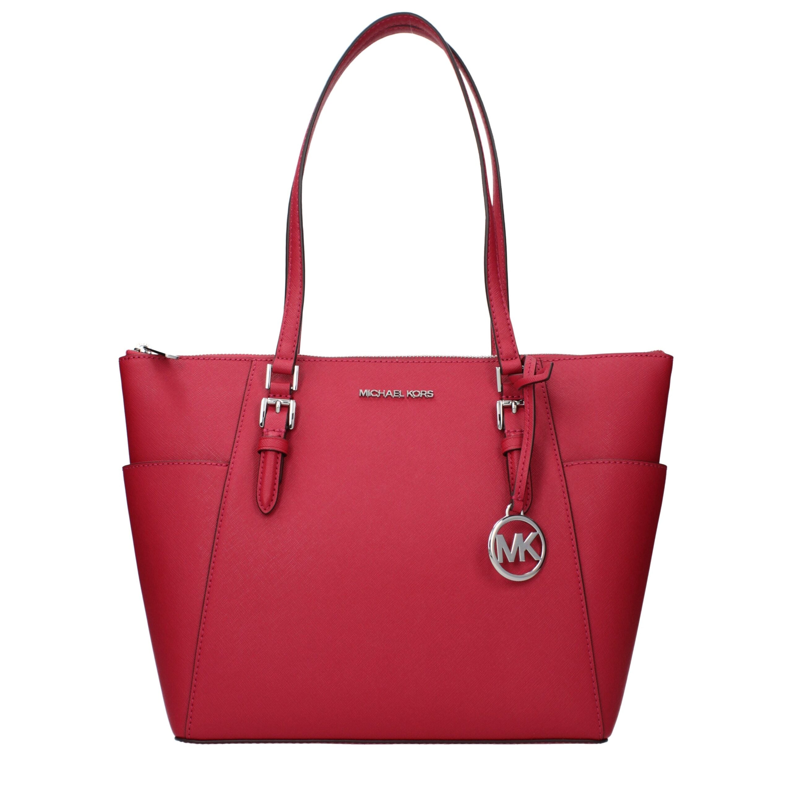Michael Kors Rote Leder Schultertasche-1