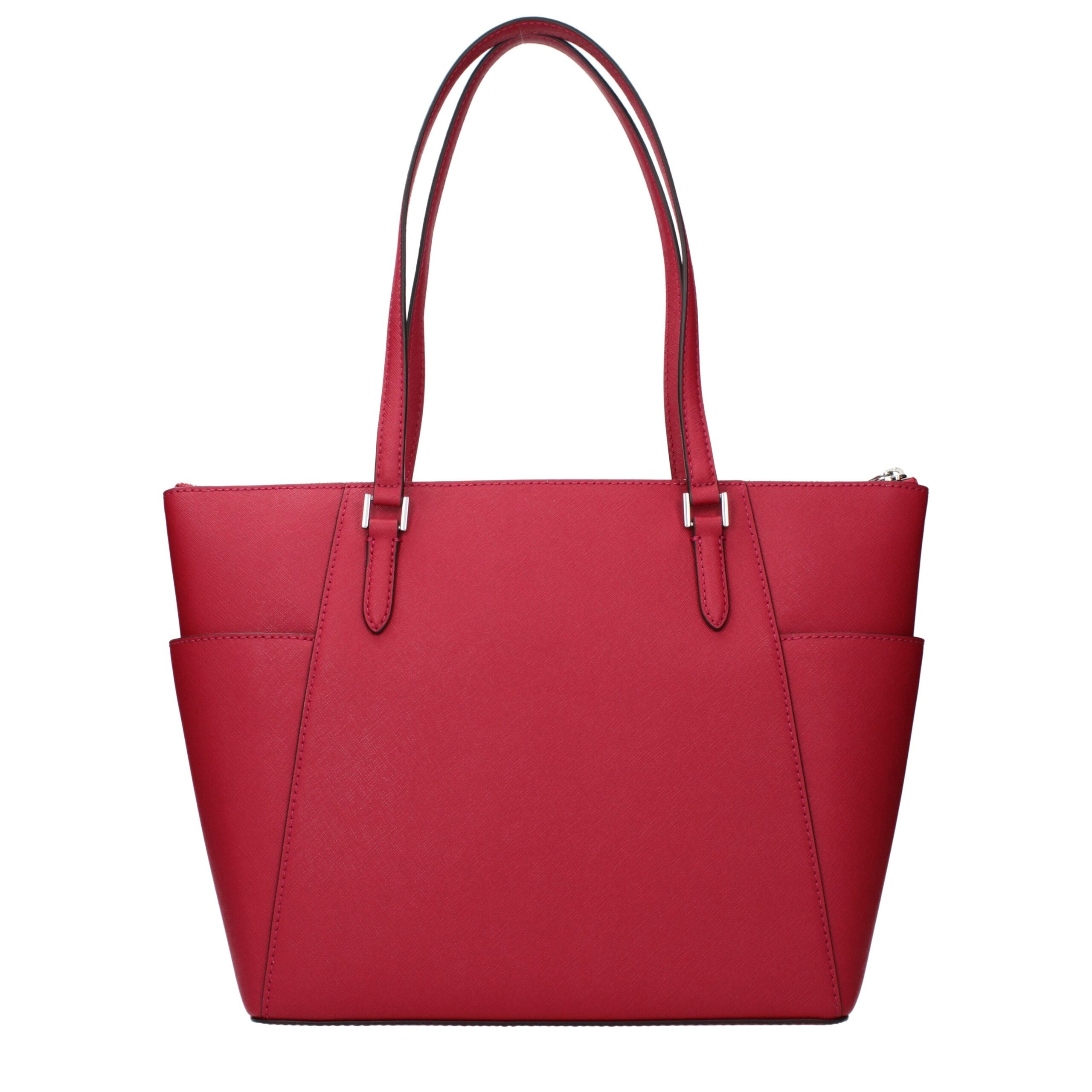 Michael Kors Rote Leder Schultertasche-3