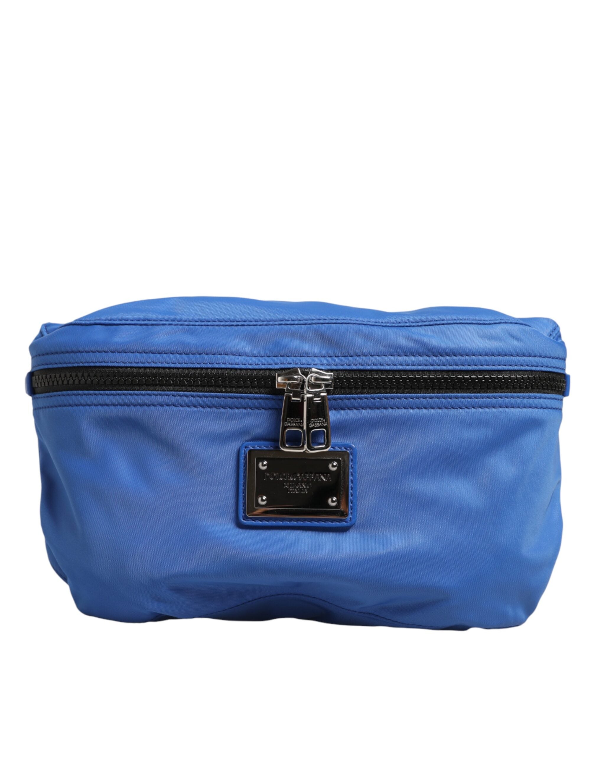 Riñonera de nailon con placa del logotipo azul de Dolce & Gabbana para hombre-2