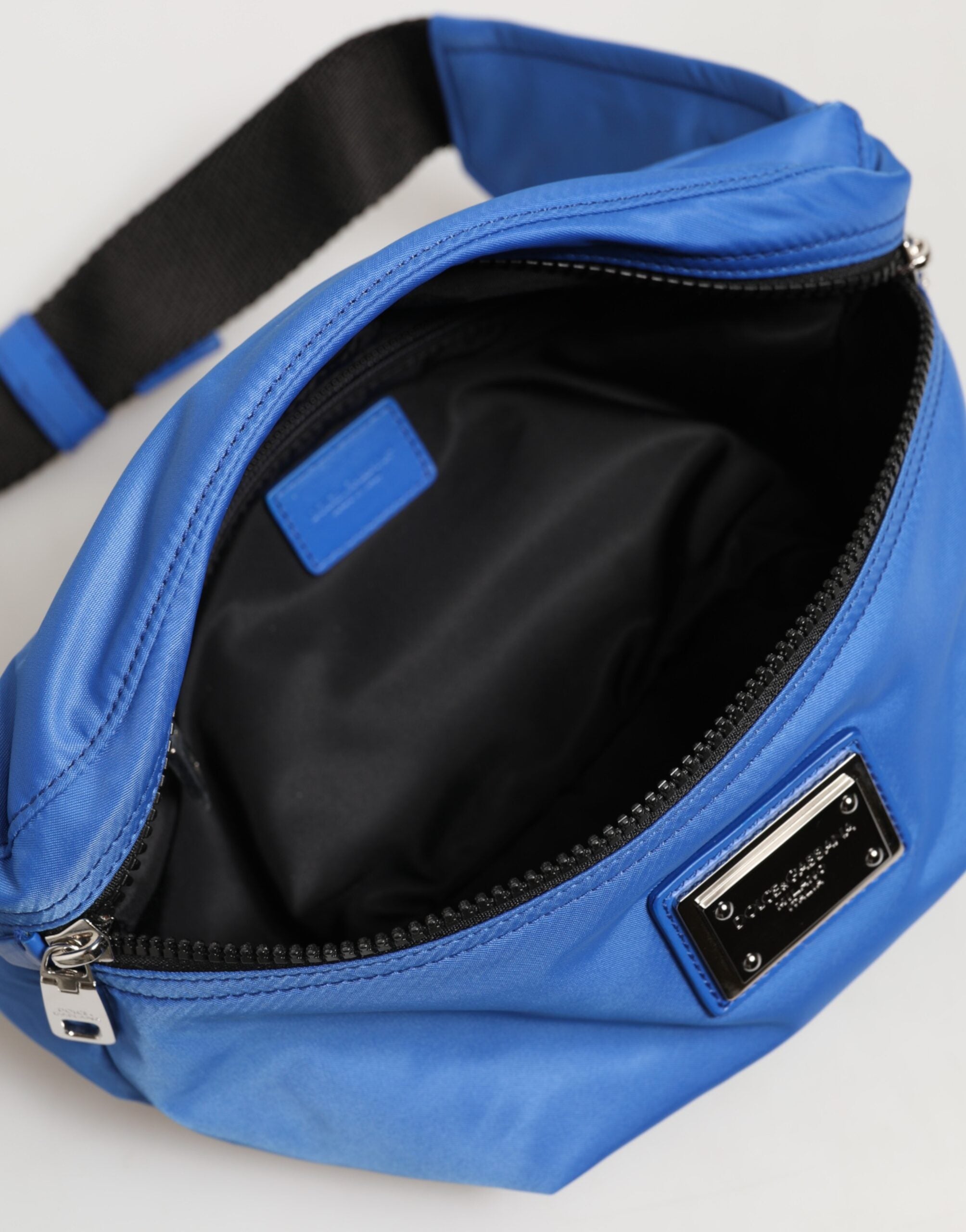 Riñonera de nailon con placa del logotipo azul de Dolce & Gabbana para hombre-7