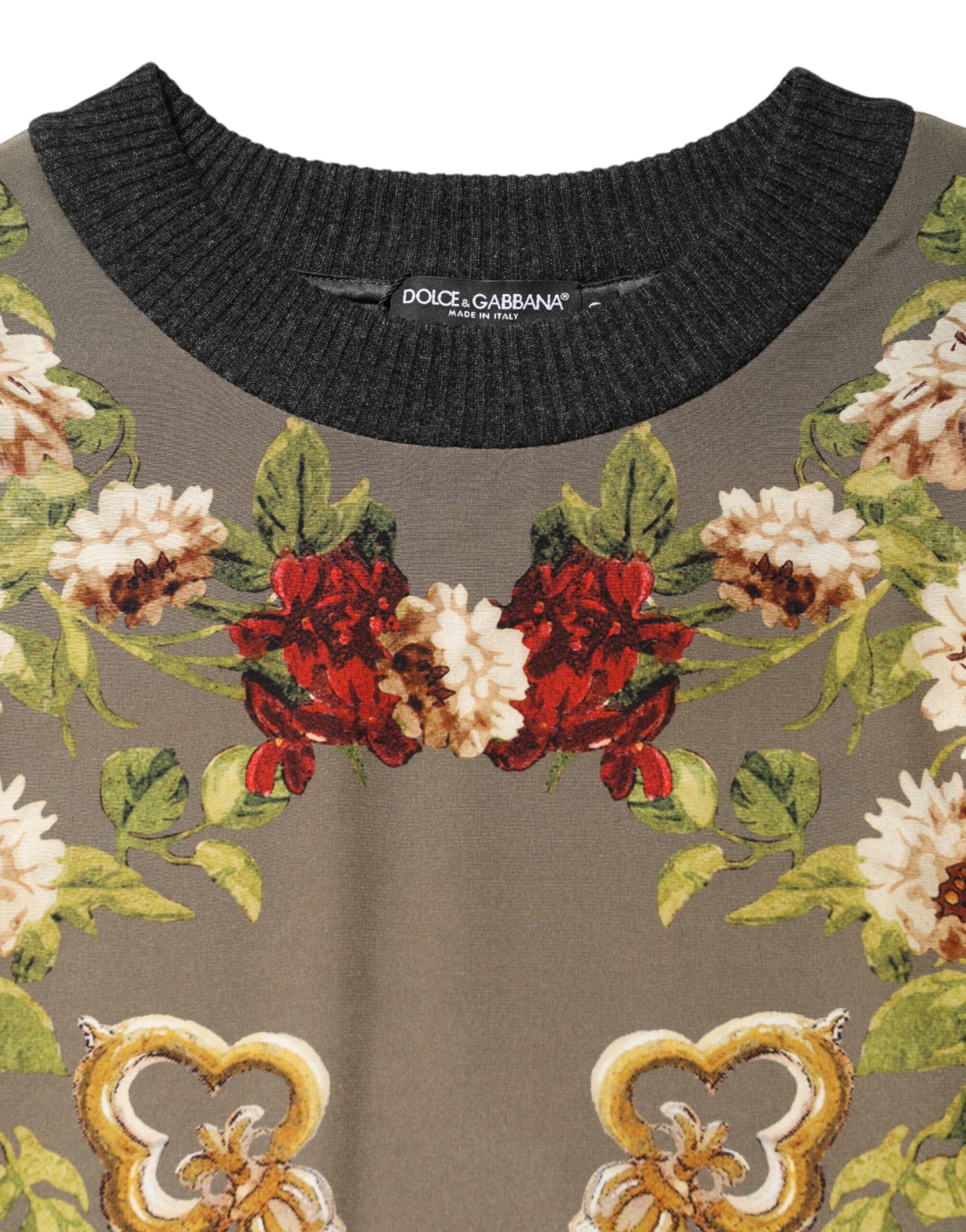 Dolce & Gabbana Enchanting Sicily Silk Sweater with Round Neck-7