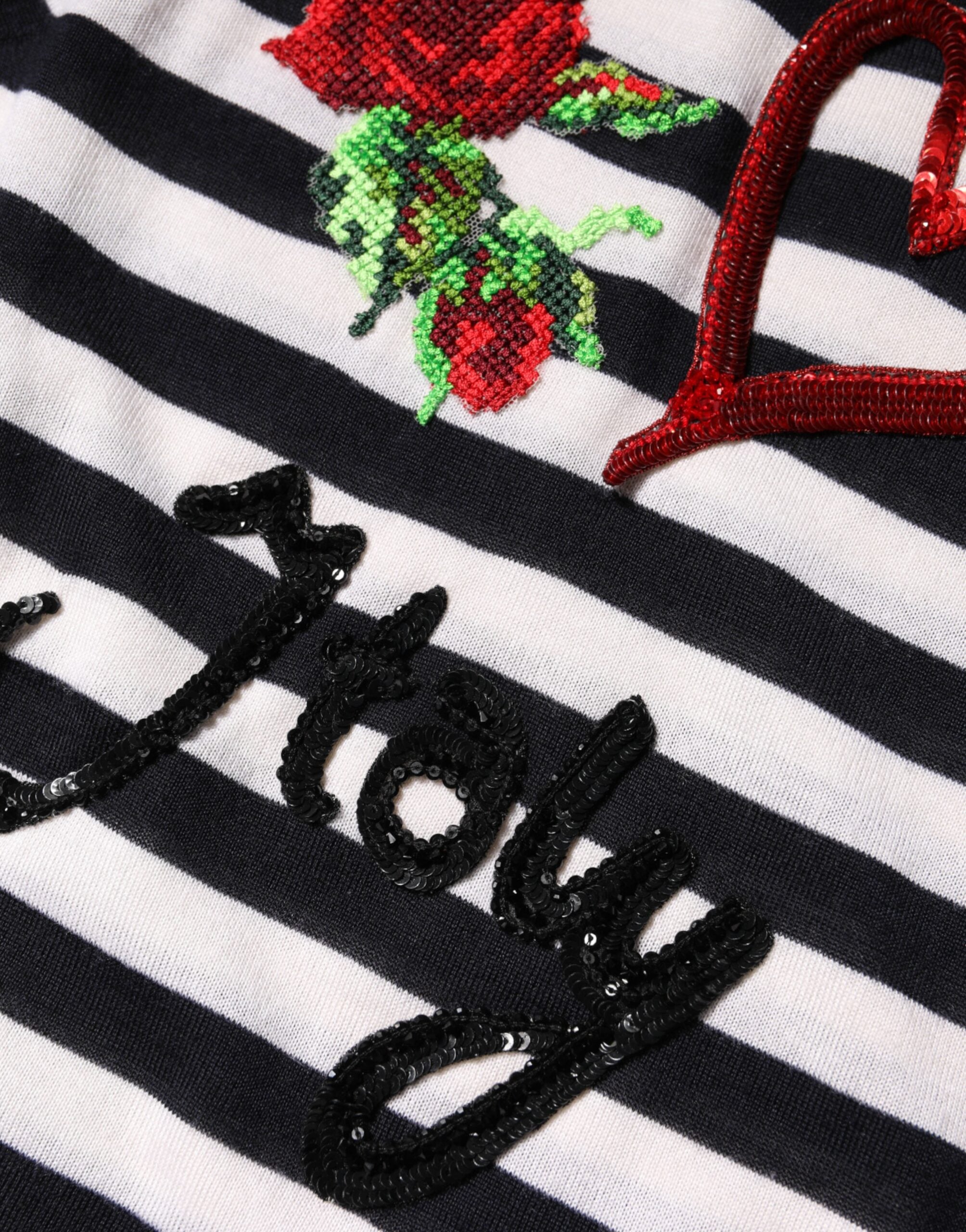 Dolce & Gabbana black and white sleeveless top in cashmere and silk-8