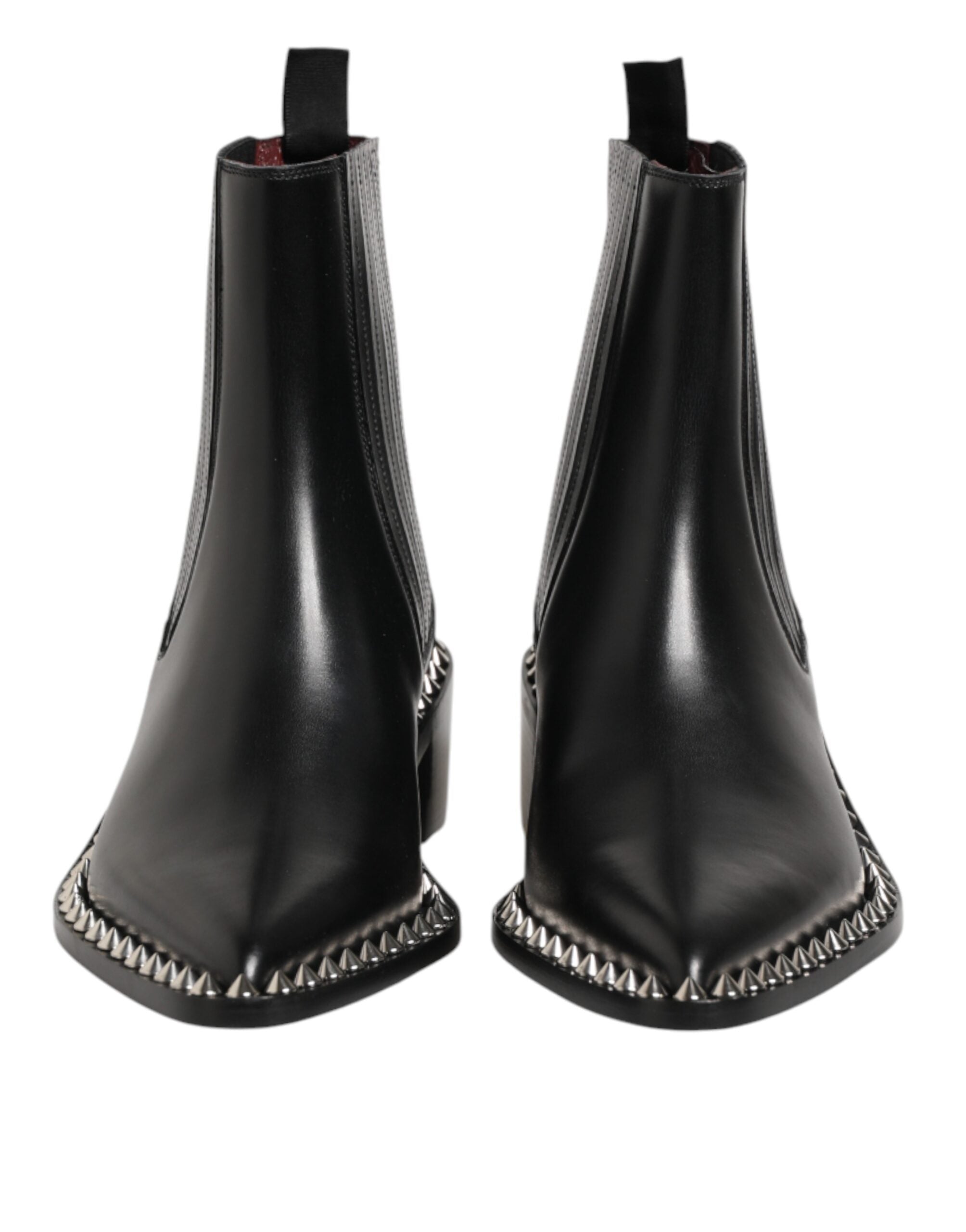 Dolce & Gabbana black, studded Chelsea ankle boots-3