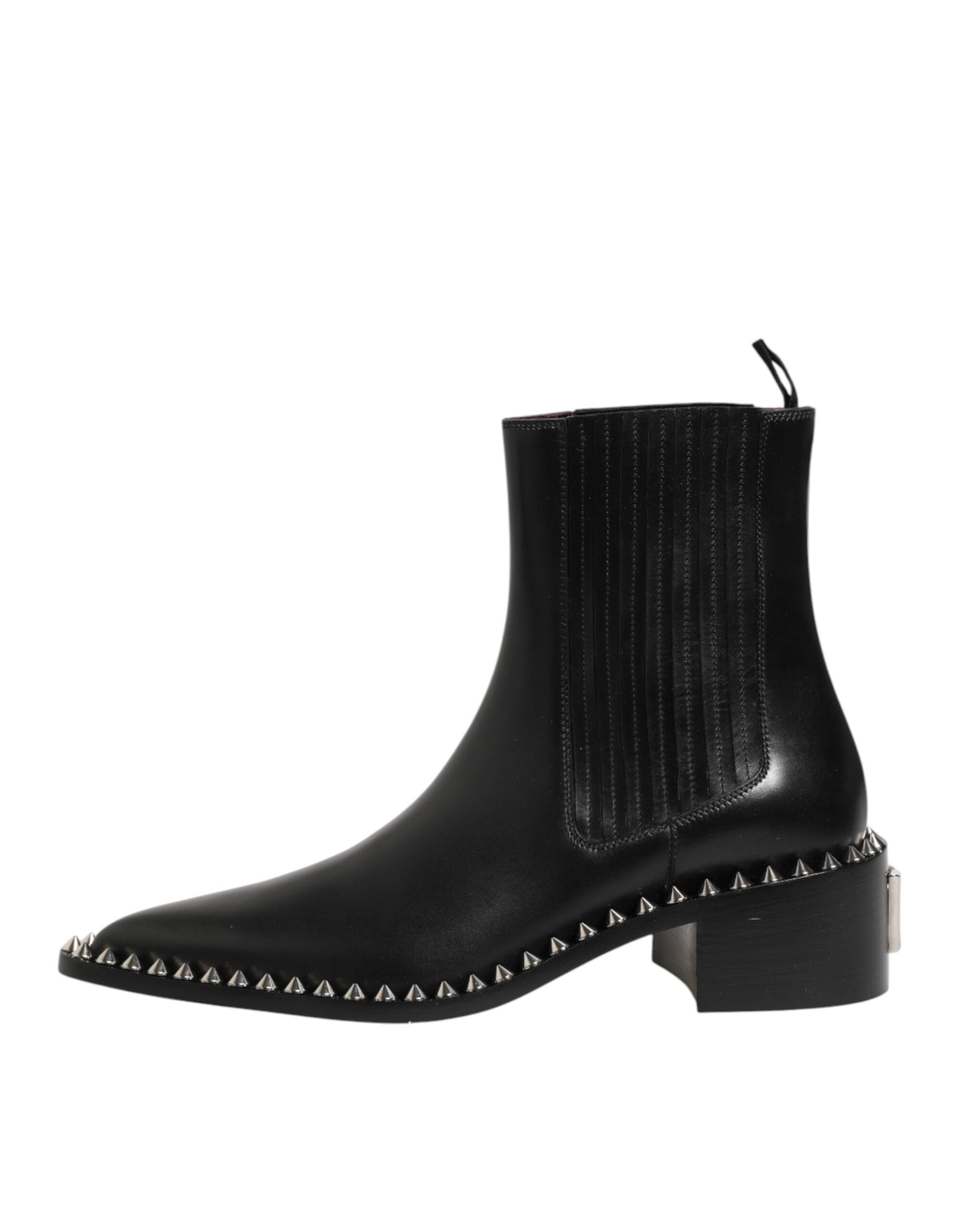 Dolce & Gabbana black, studded Chelsea ankle boots-7