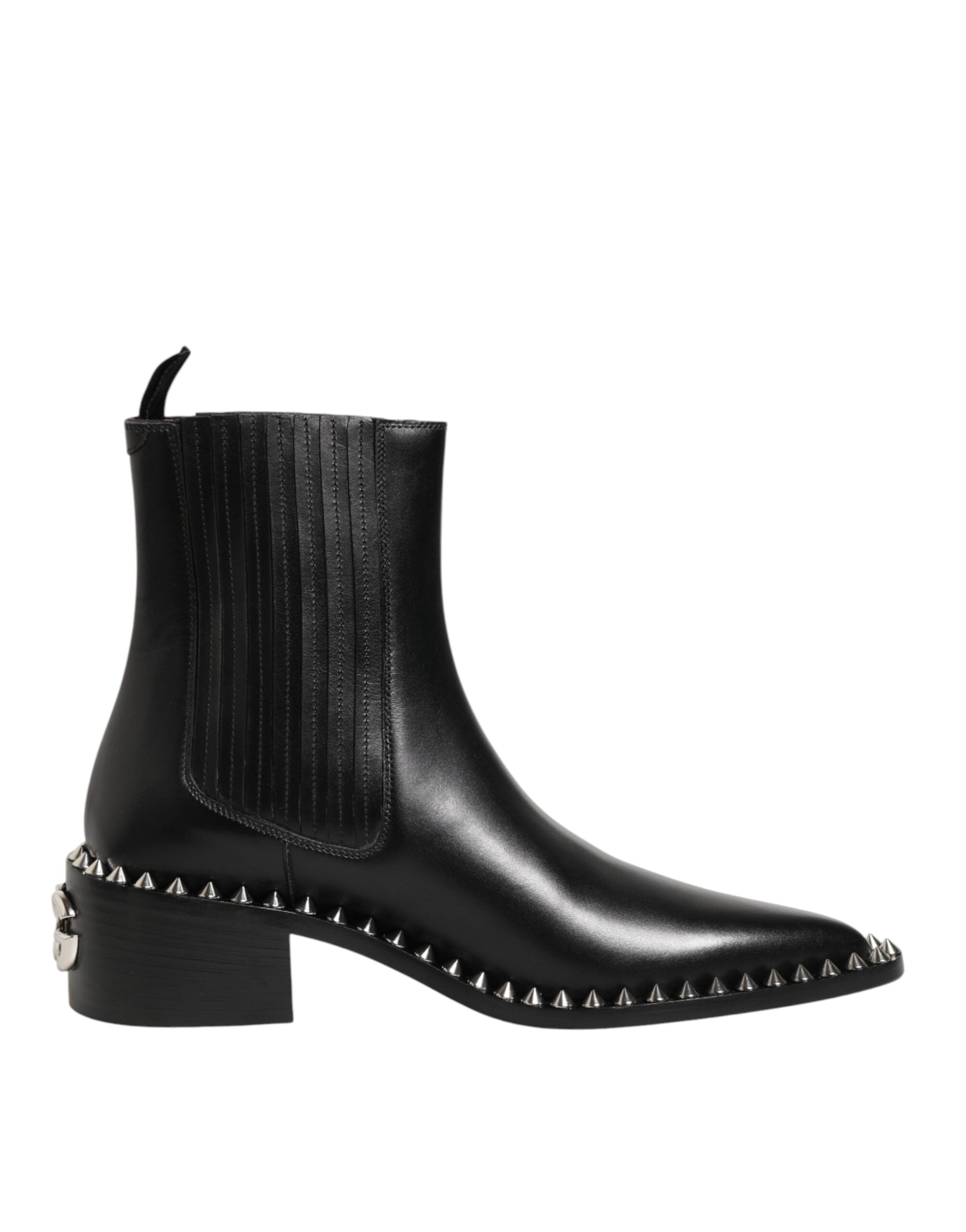 Dolce & Gabbana black, studded Chelsea ankle boots-1