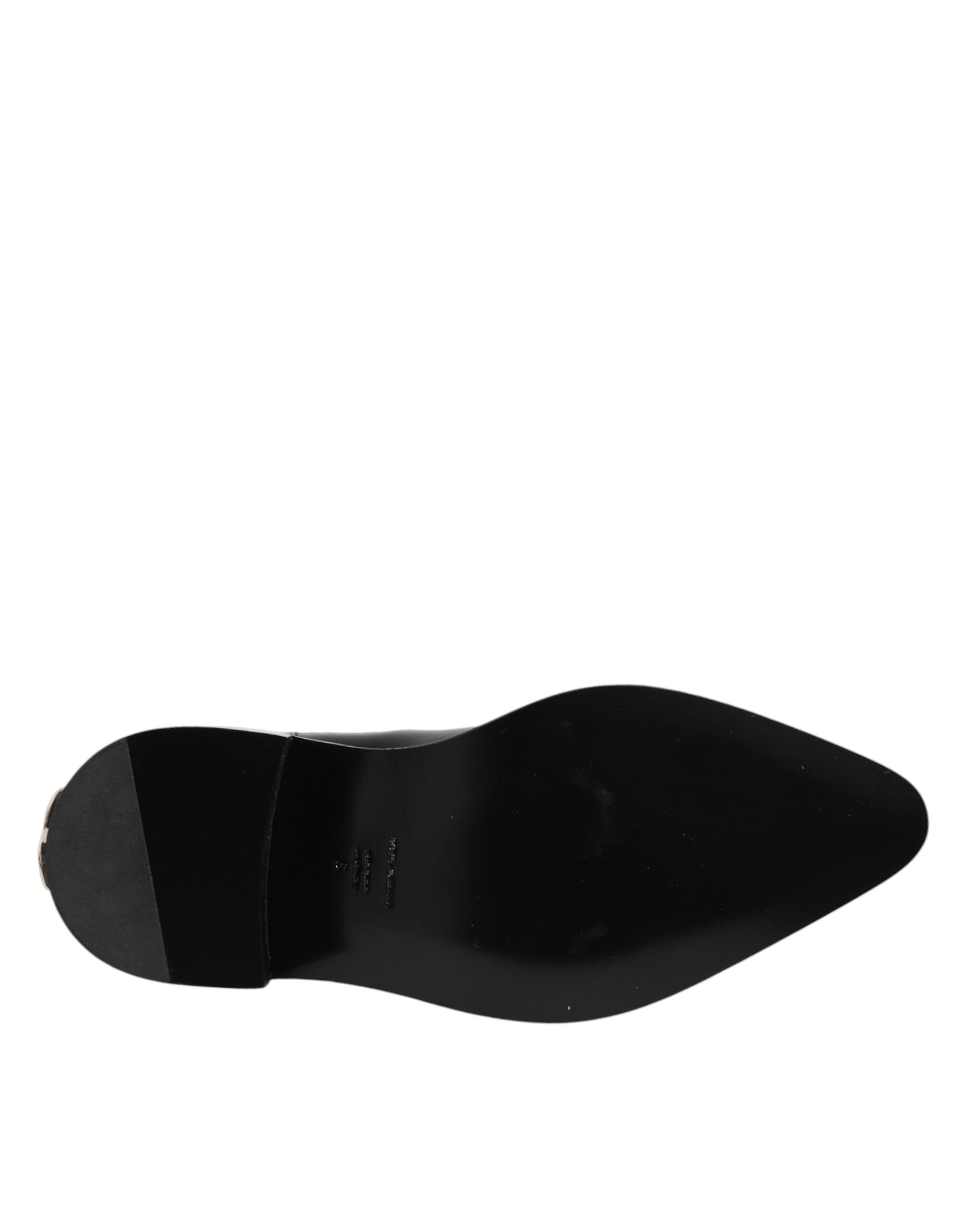 Dolce & Gabbana black, studded Chelsea ankle boots-8