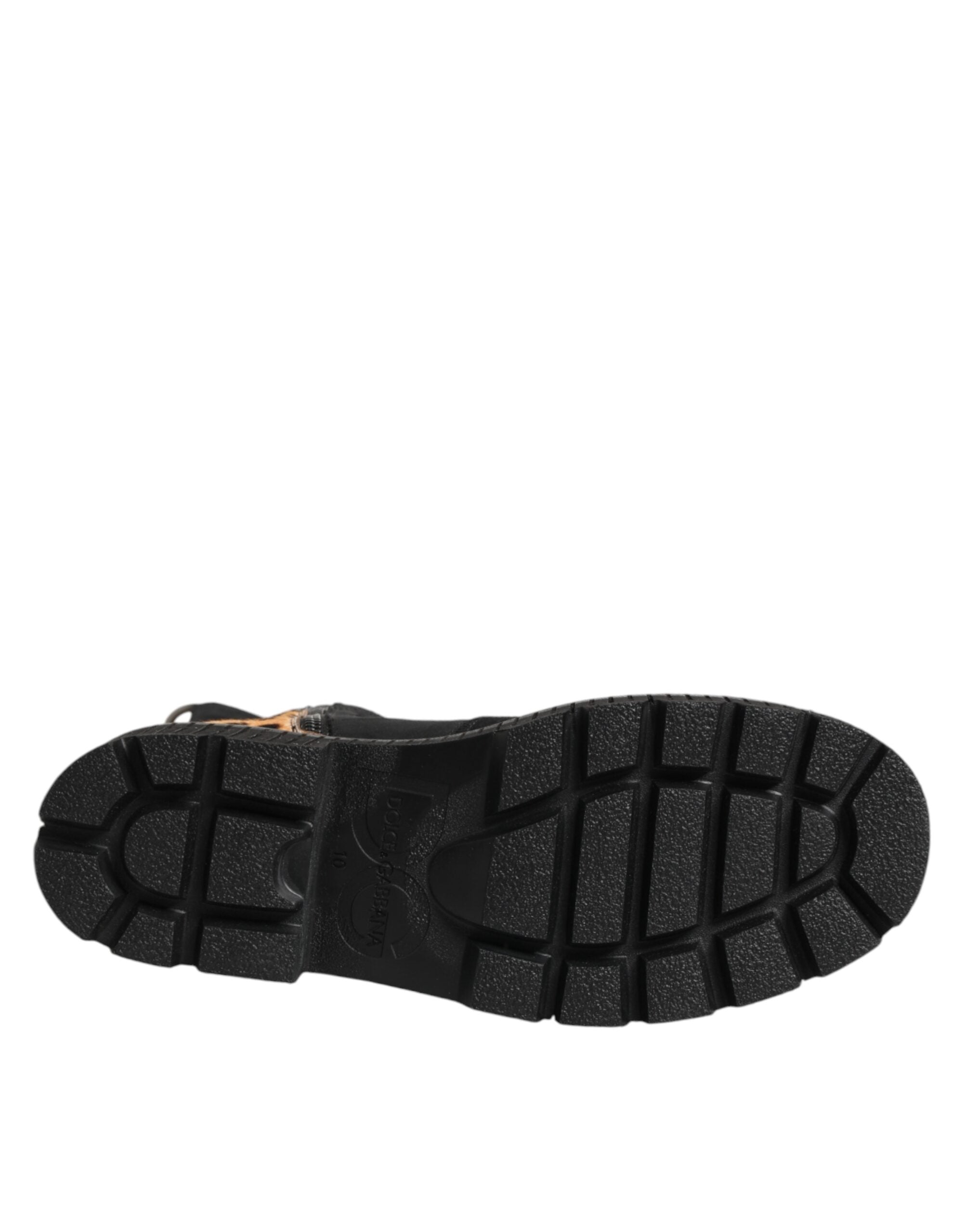 Dolce & Gabbana Mittelhohe Stiefel mit Leopardenmuster-8
