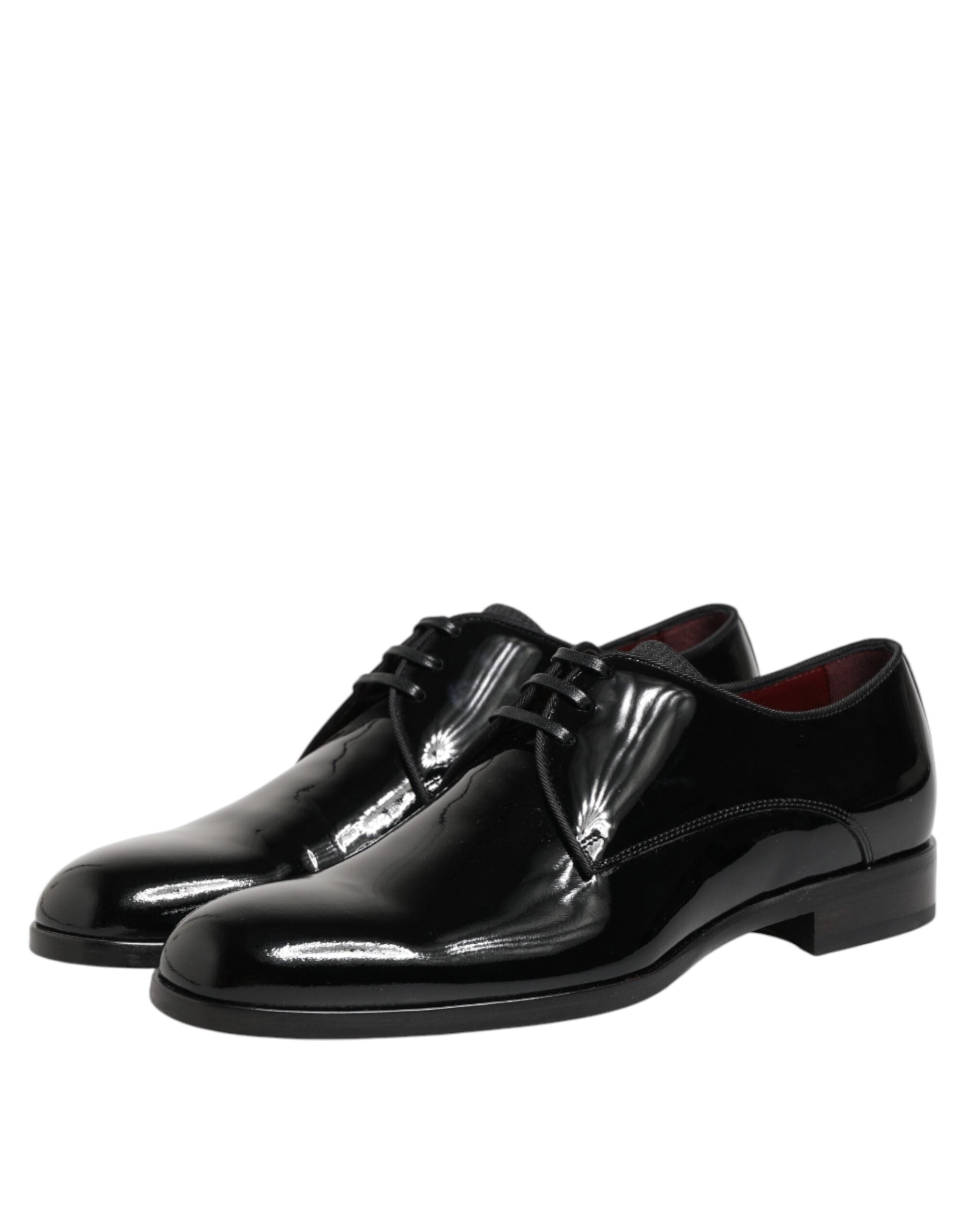 Dolce & Gabbana Black Derby Lace-Up Shoes in Calfskin Leather-5