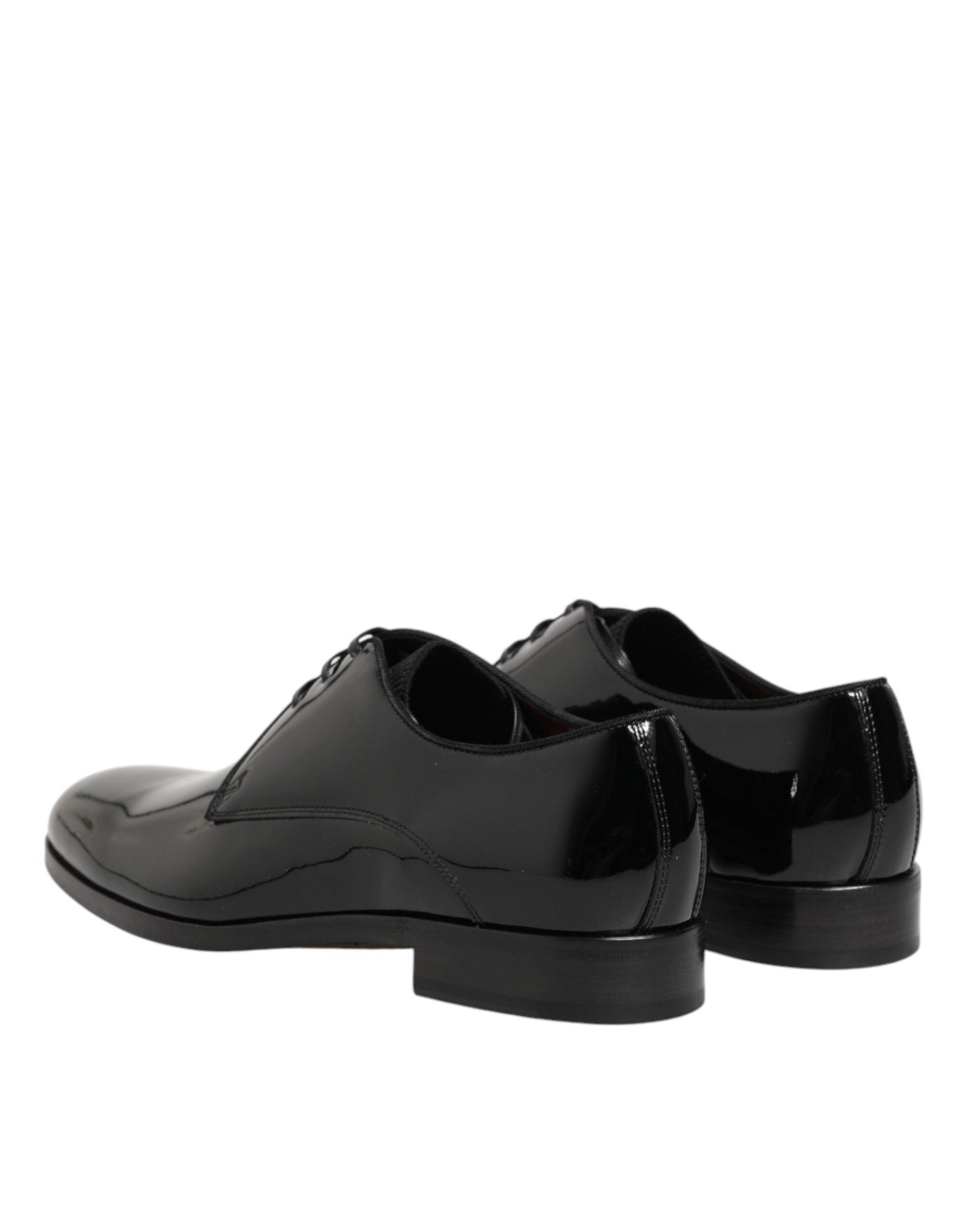 Dolce & Gabbana Black Derby Lace-Up Shoes in Calfskin Leather-6