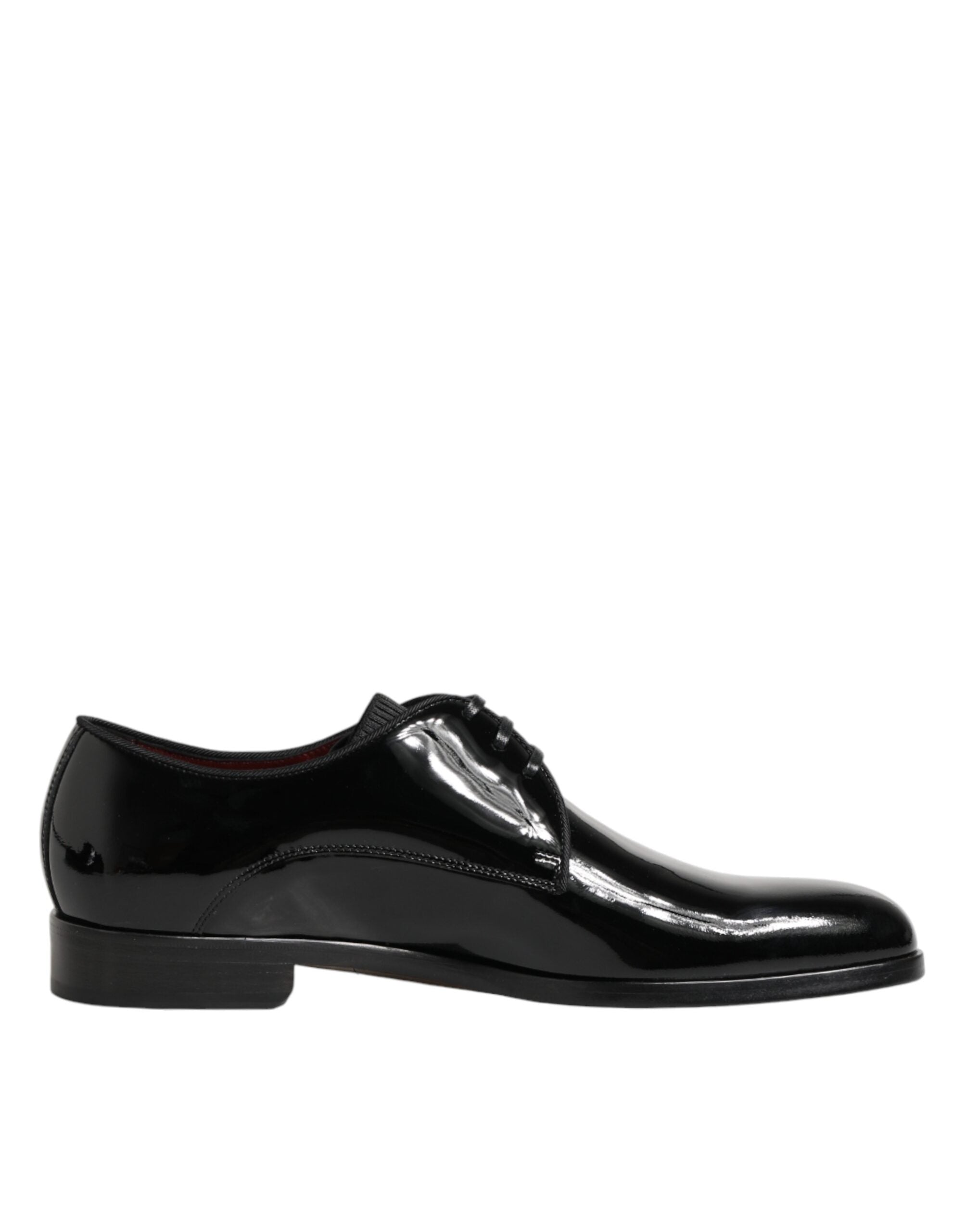Dolce & Gabbana Black Derby Lace-Up Shoes in Calfskin Leather-2