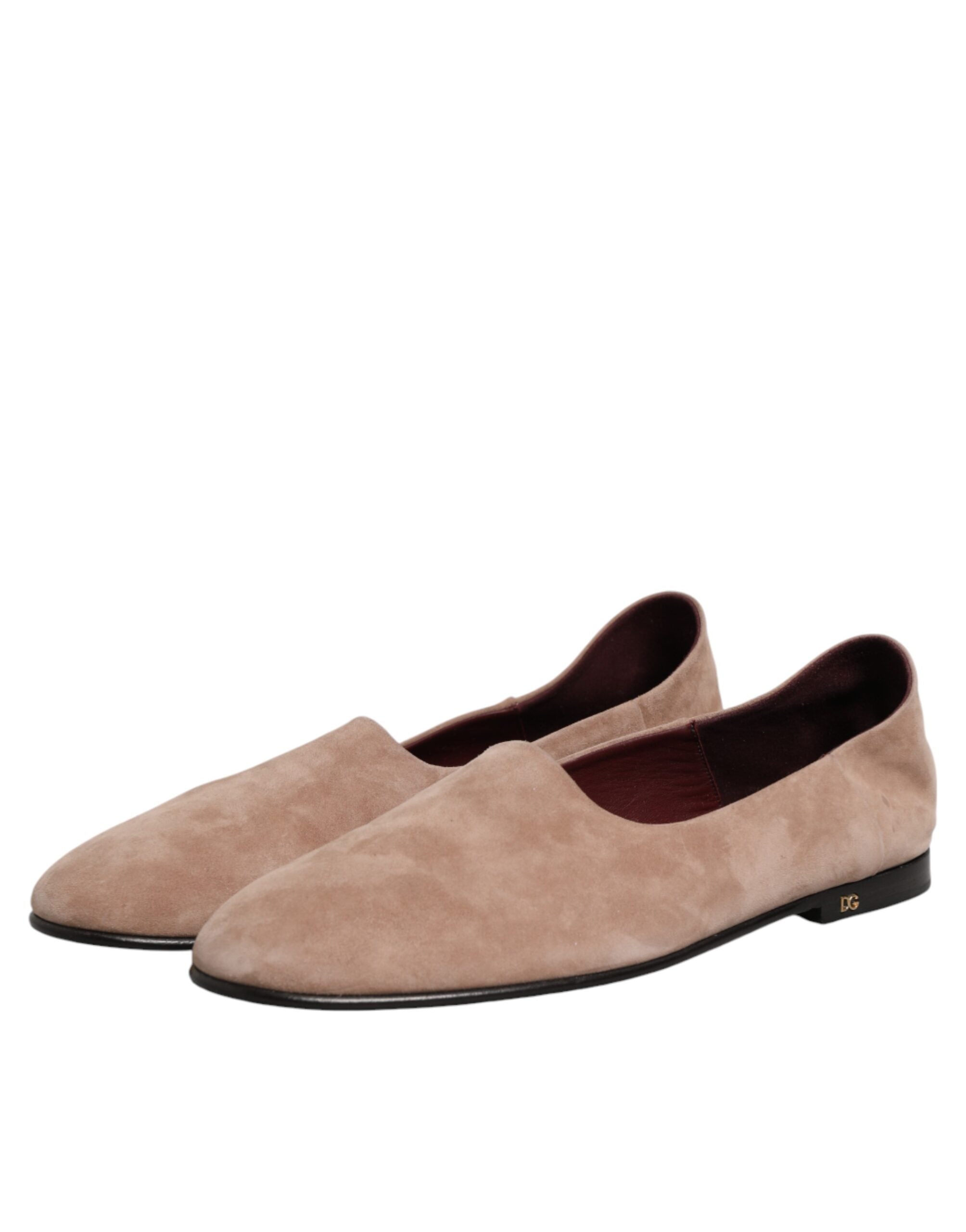 Dolce & Gabbana Beigefarbene Wildleder-Loafer zum Hineinschlüpfen-3