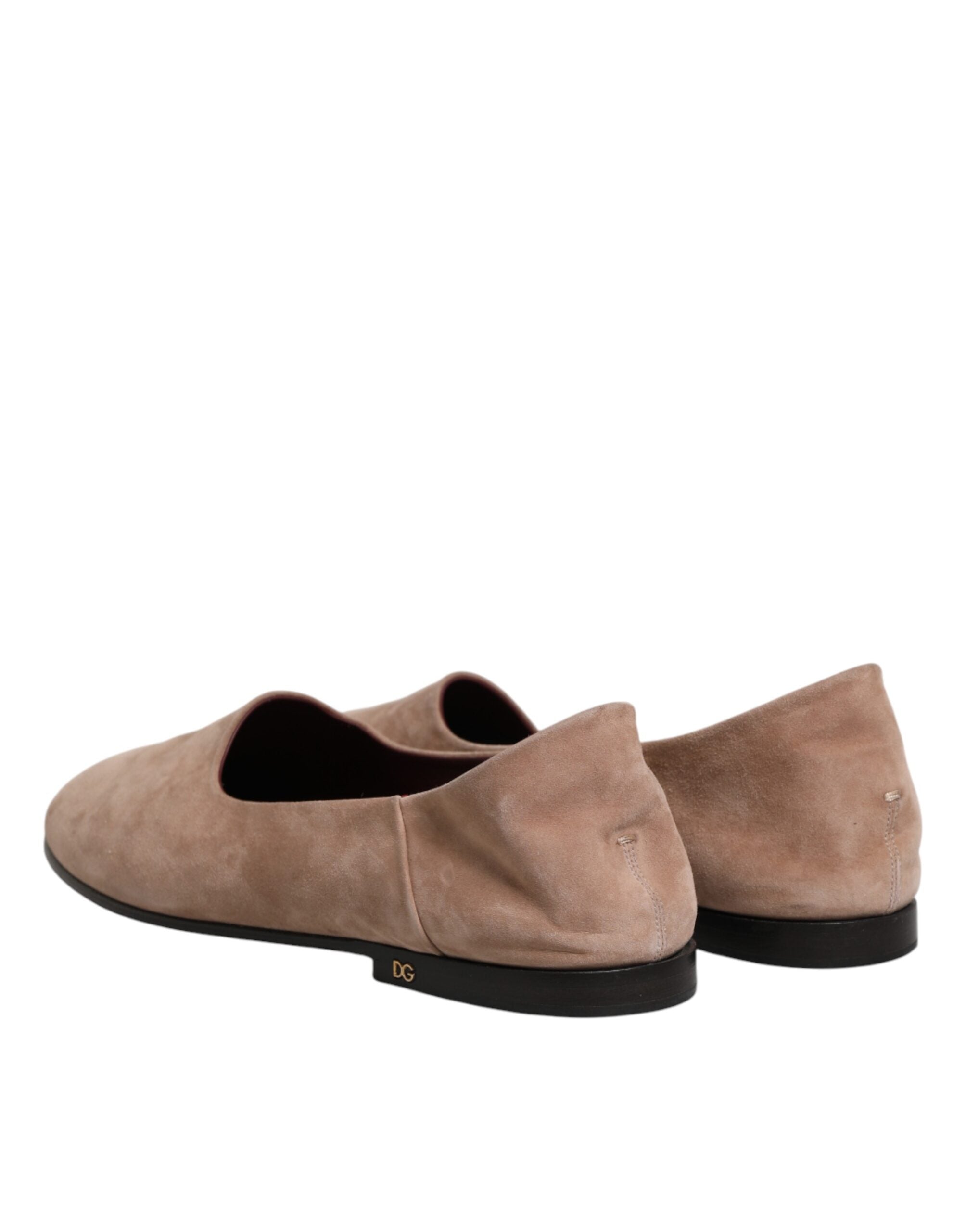 Dolce & Gabbana Beigefarbene Wildleder-Loafer zum Hineinschlüpfen-4