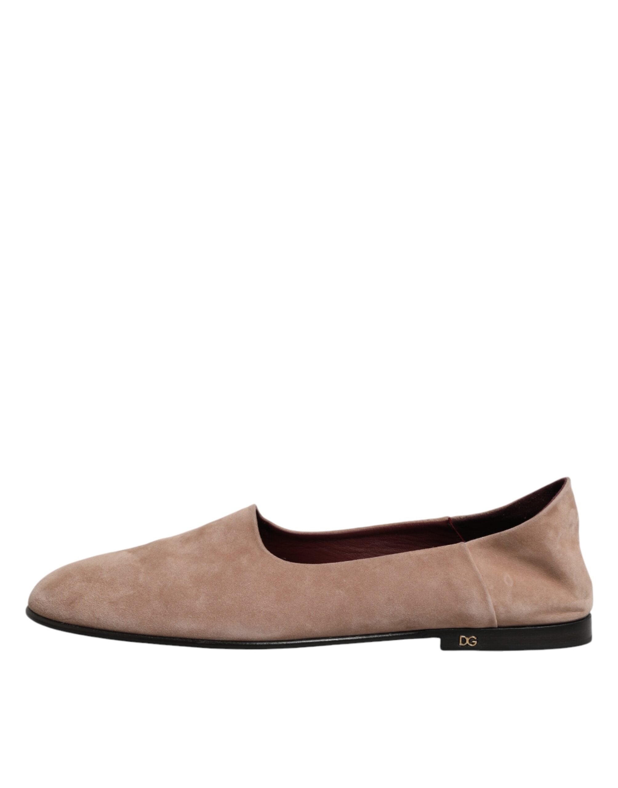 Dolce & Gabbana Beigefarbene Wildleder-Loafer zum Hineinschlüpfen-5