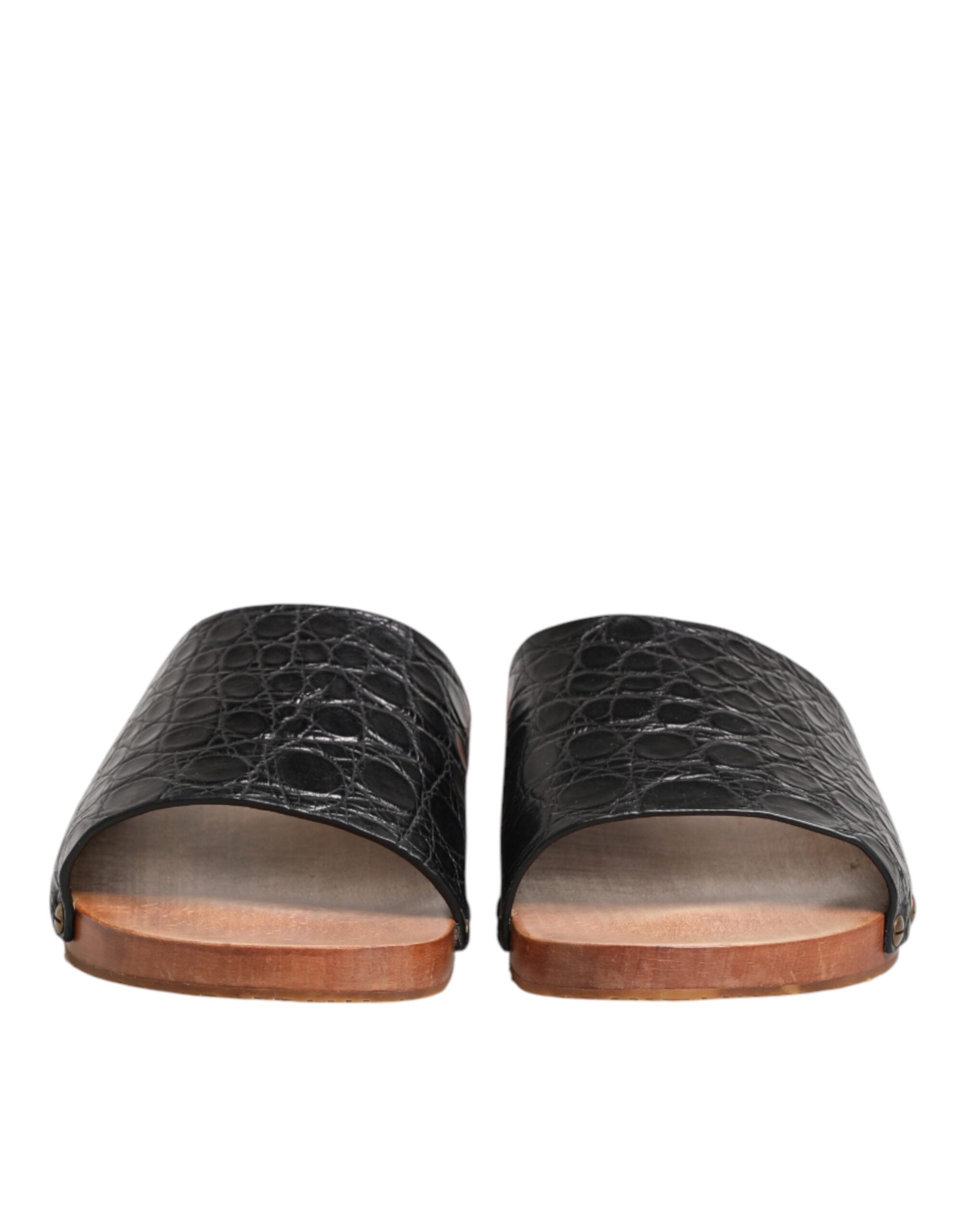 Dolce & Gabbana black and brown leather sandals-3