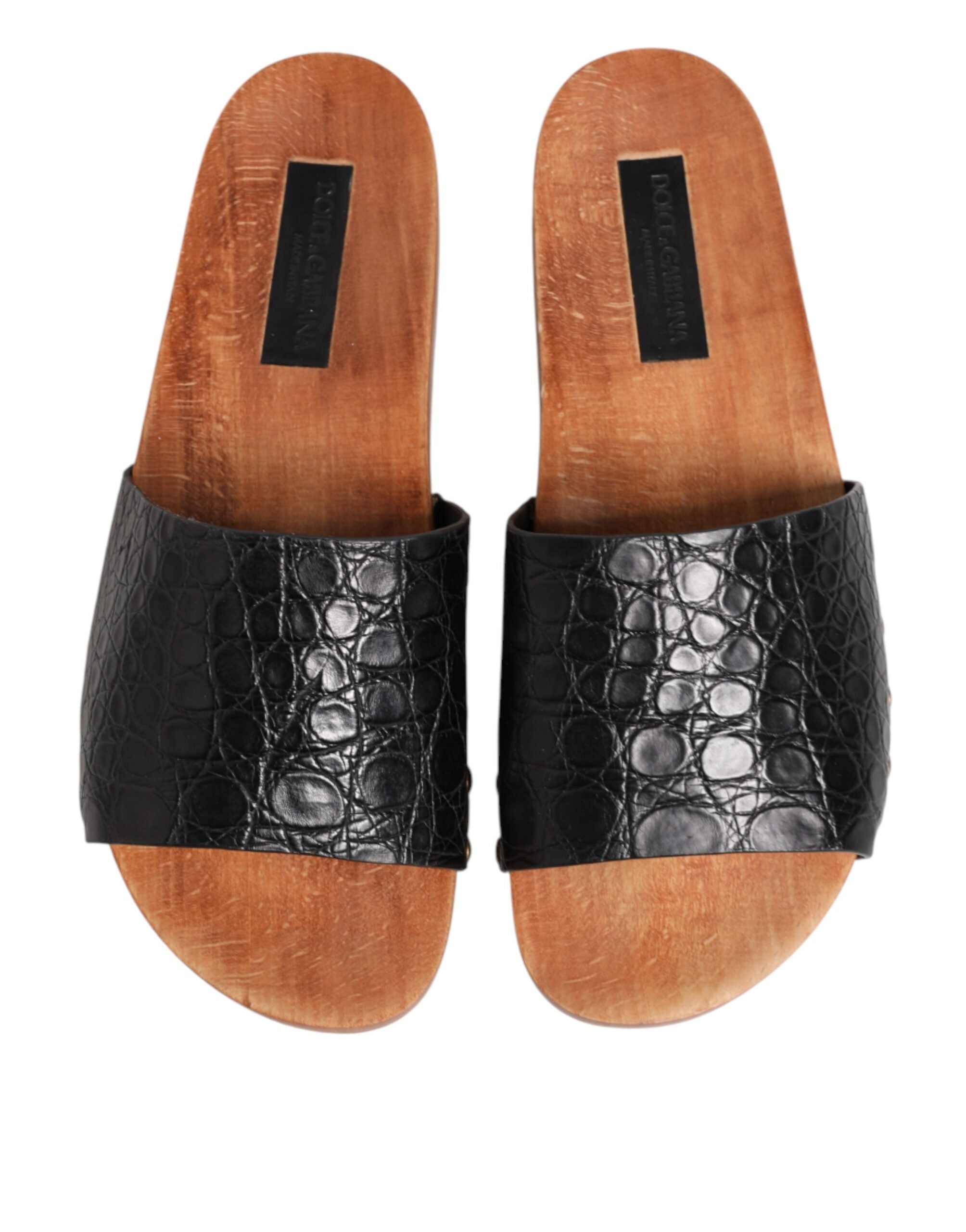 Dolce & Gabbana black and brown leather sandals-4