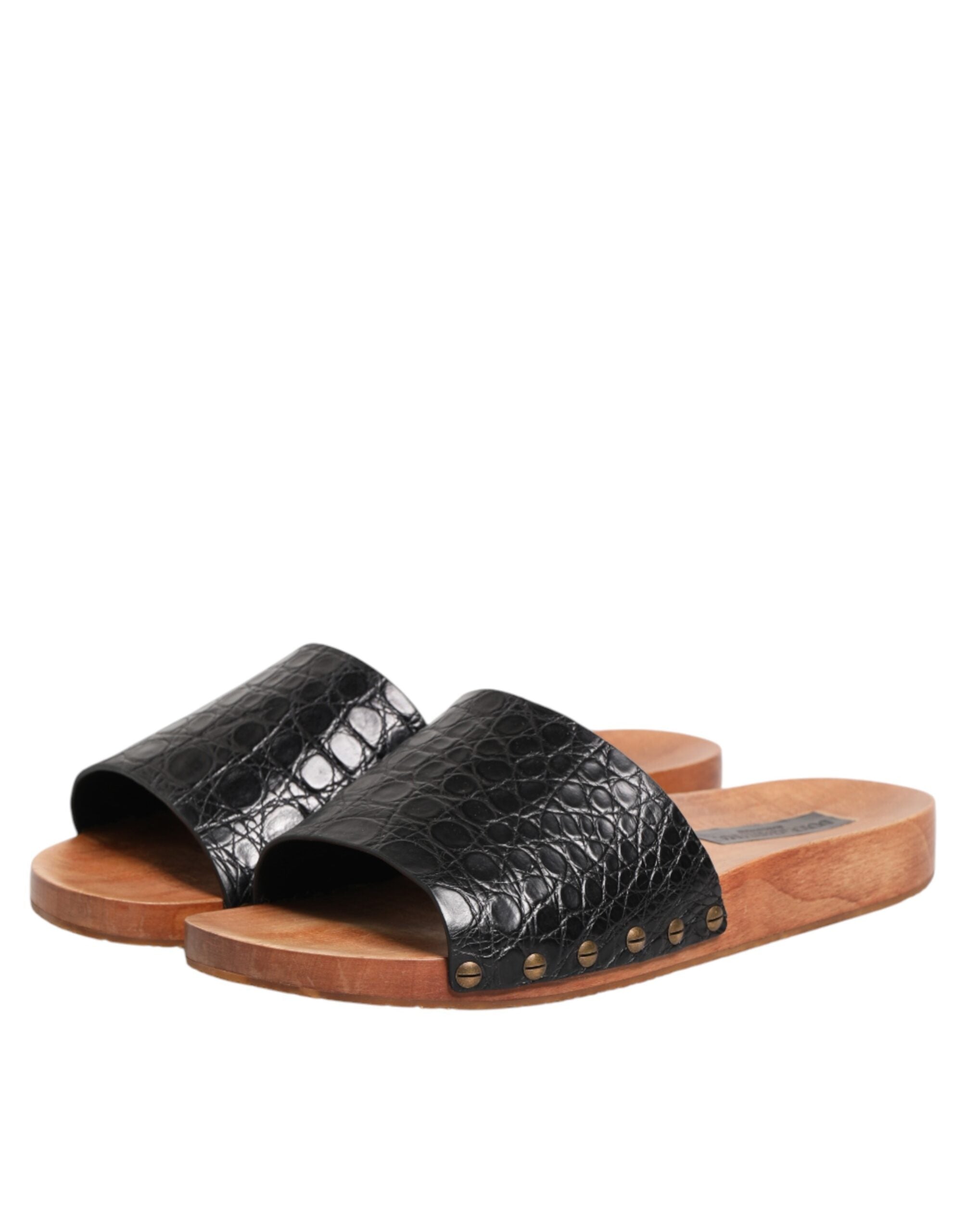 Dolce & Gabbana black and brown leather sandals-5