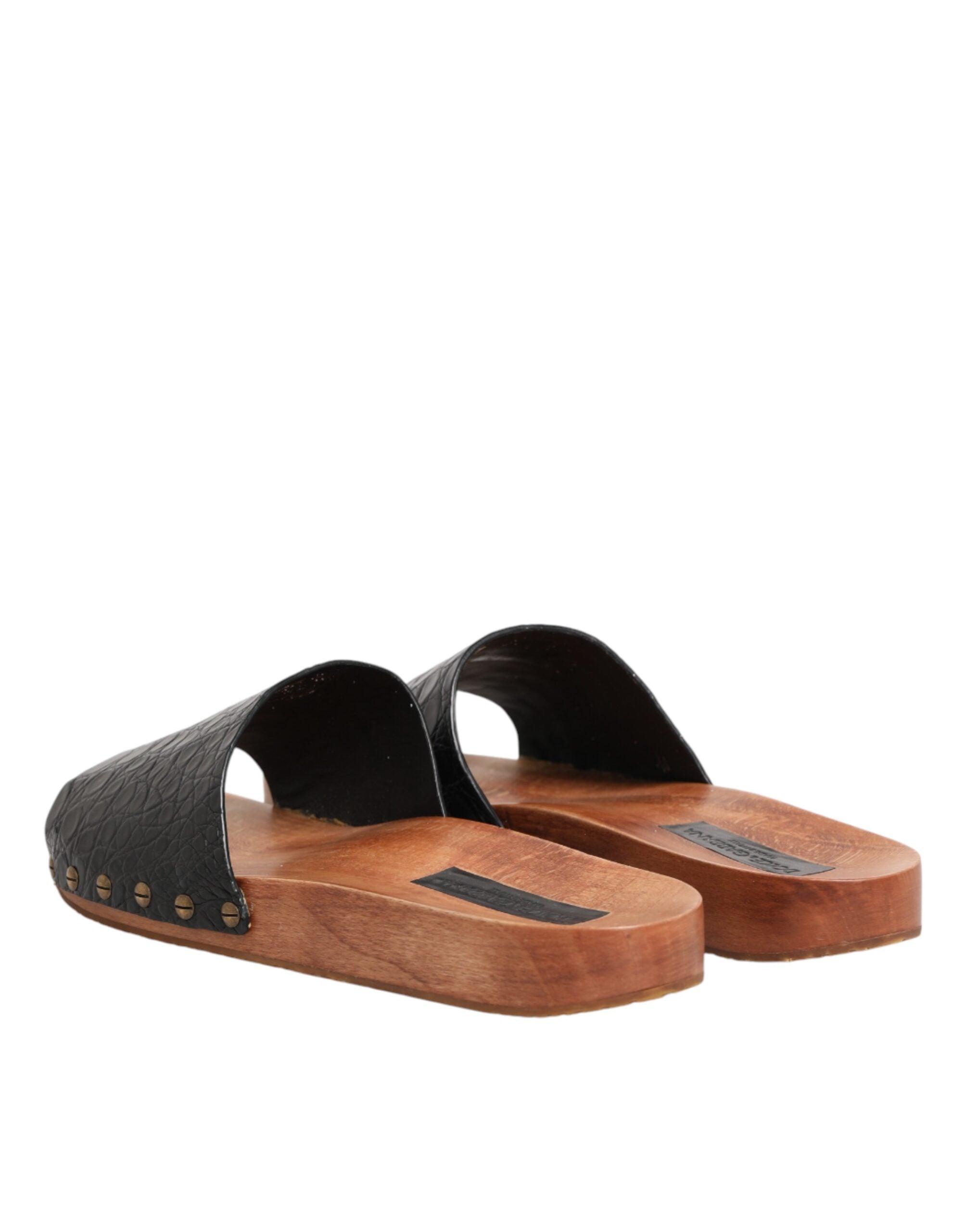 Dolce & Gabbana black and brown leather sandals-6