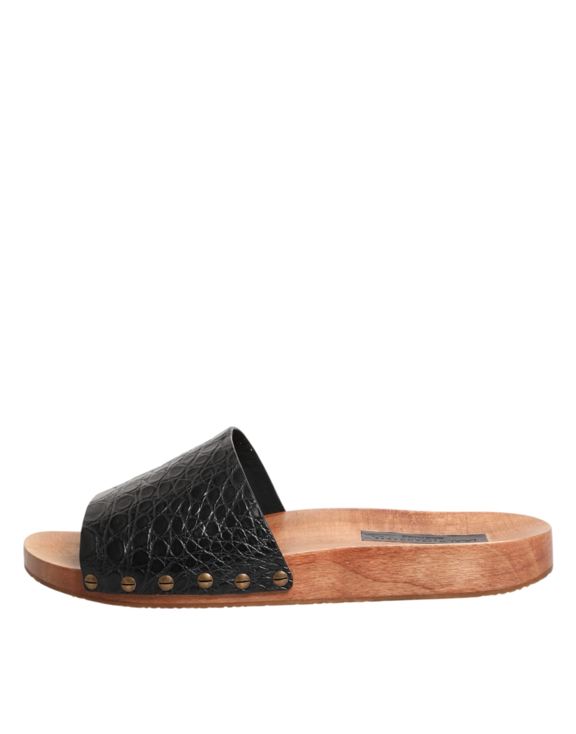 Dolce & Gabbana black and brown leather sandals-7