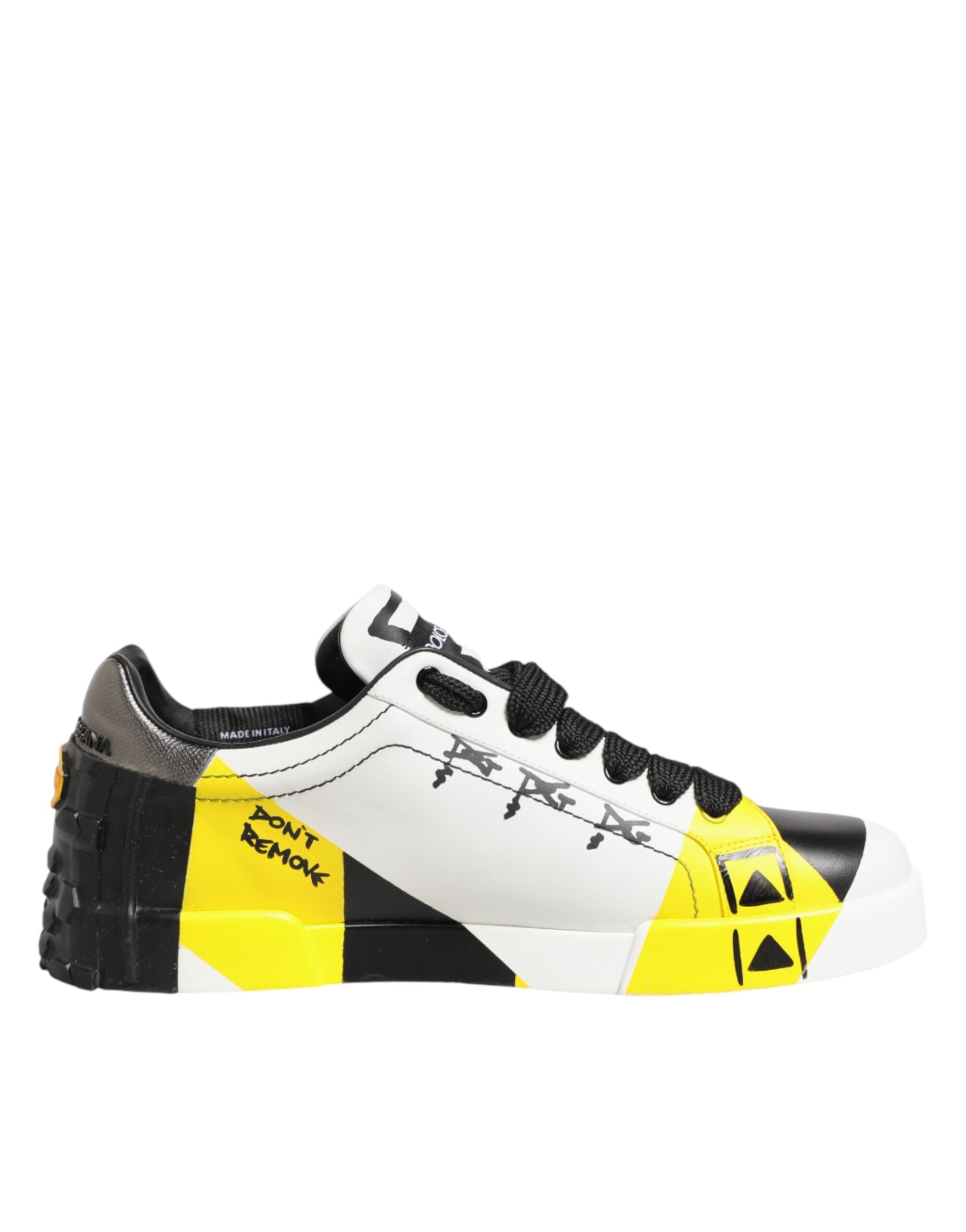 Dolce & Gabbana Multicolored Leather Graffiti Low-Top Sneakers-1