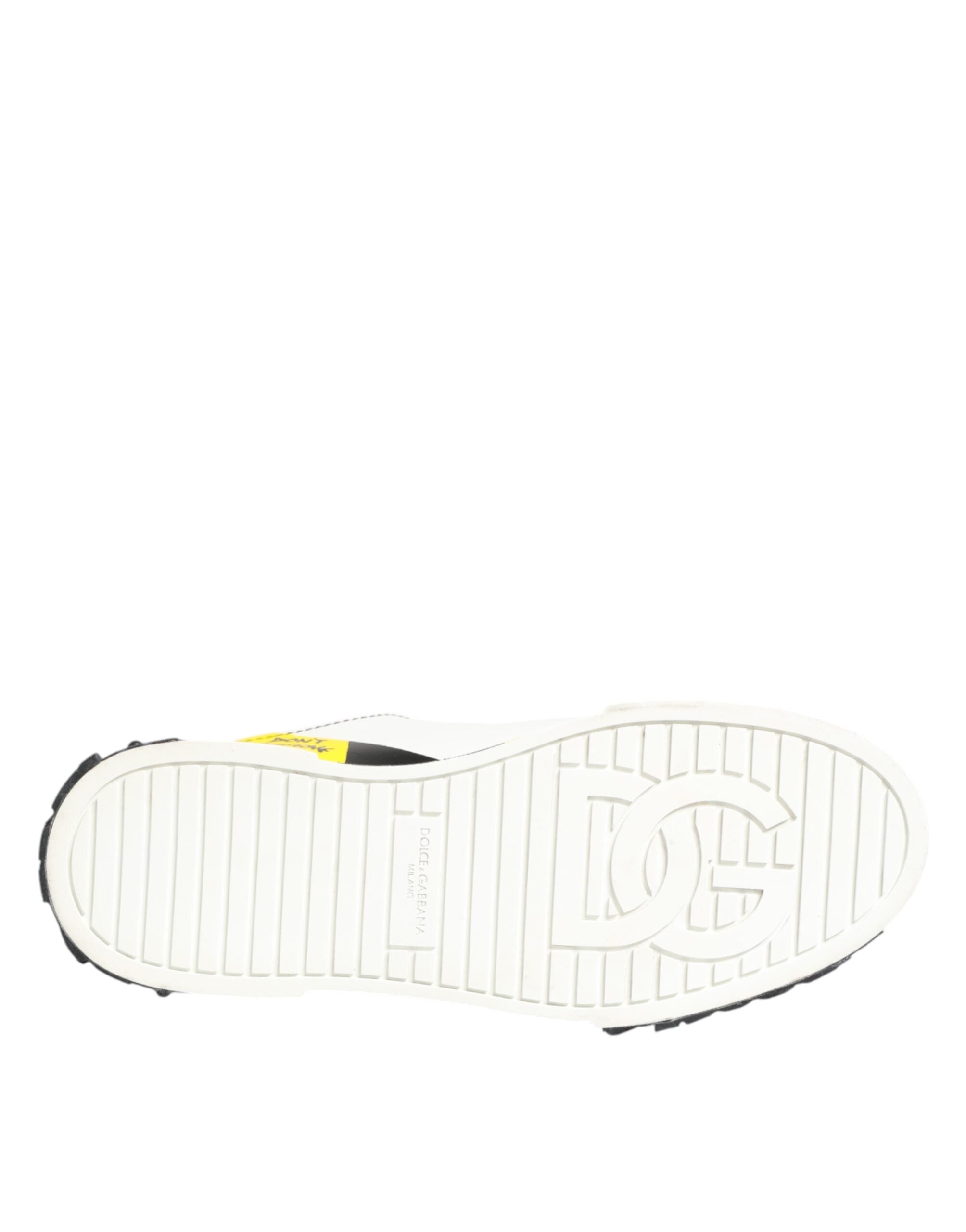 Dolce & Gabbana Multicolored Leather Graffiti Low-Top Sneakers-8