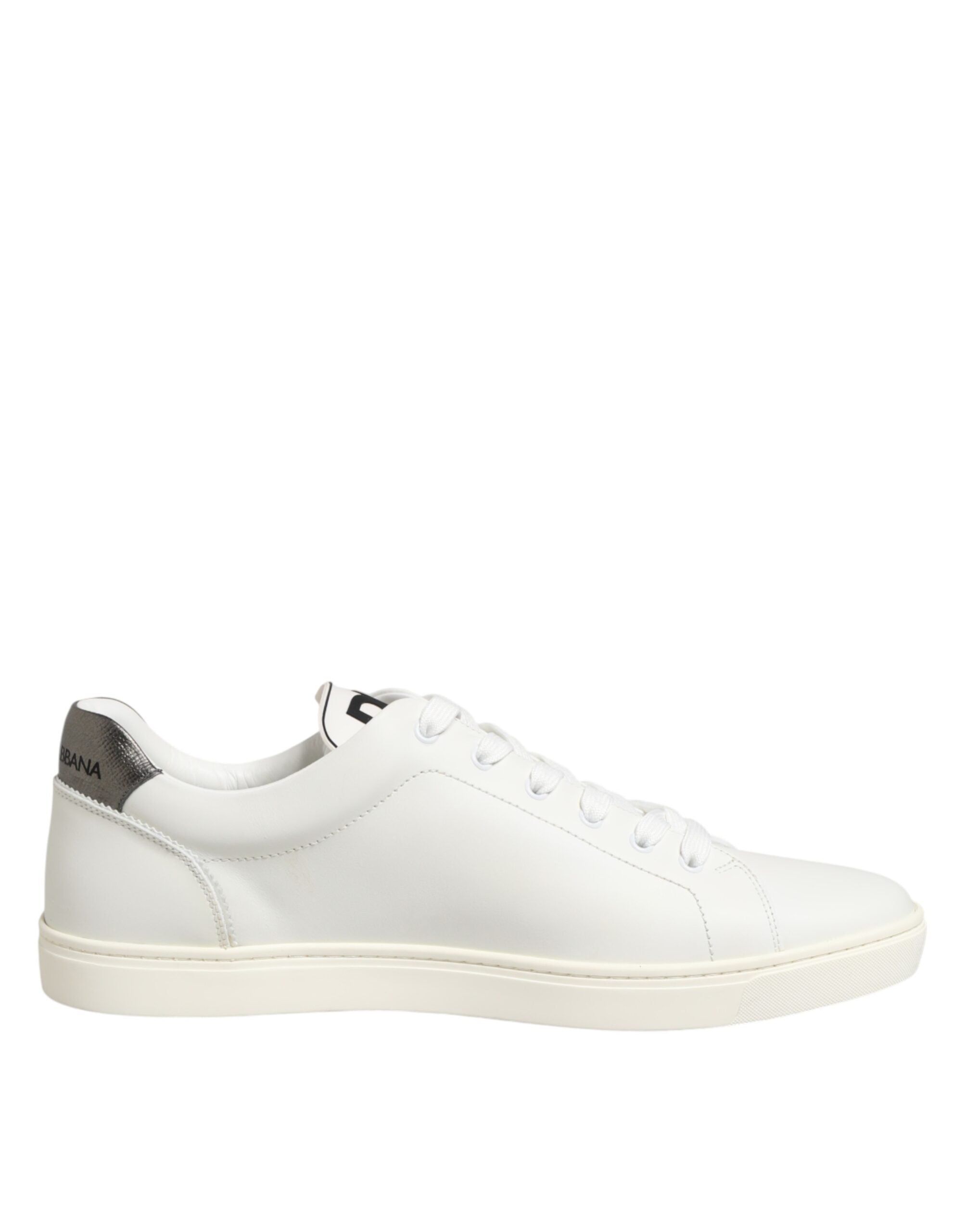 Zapatillas Dolce & Gabbana de piel blanca con aplique de corazón-7