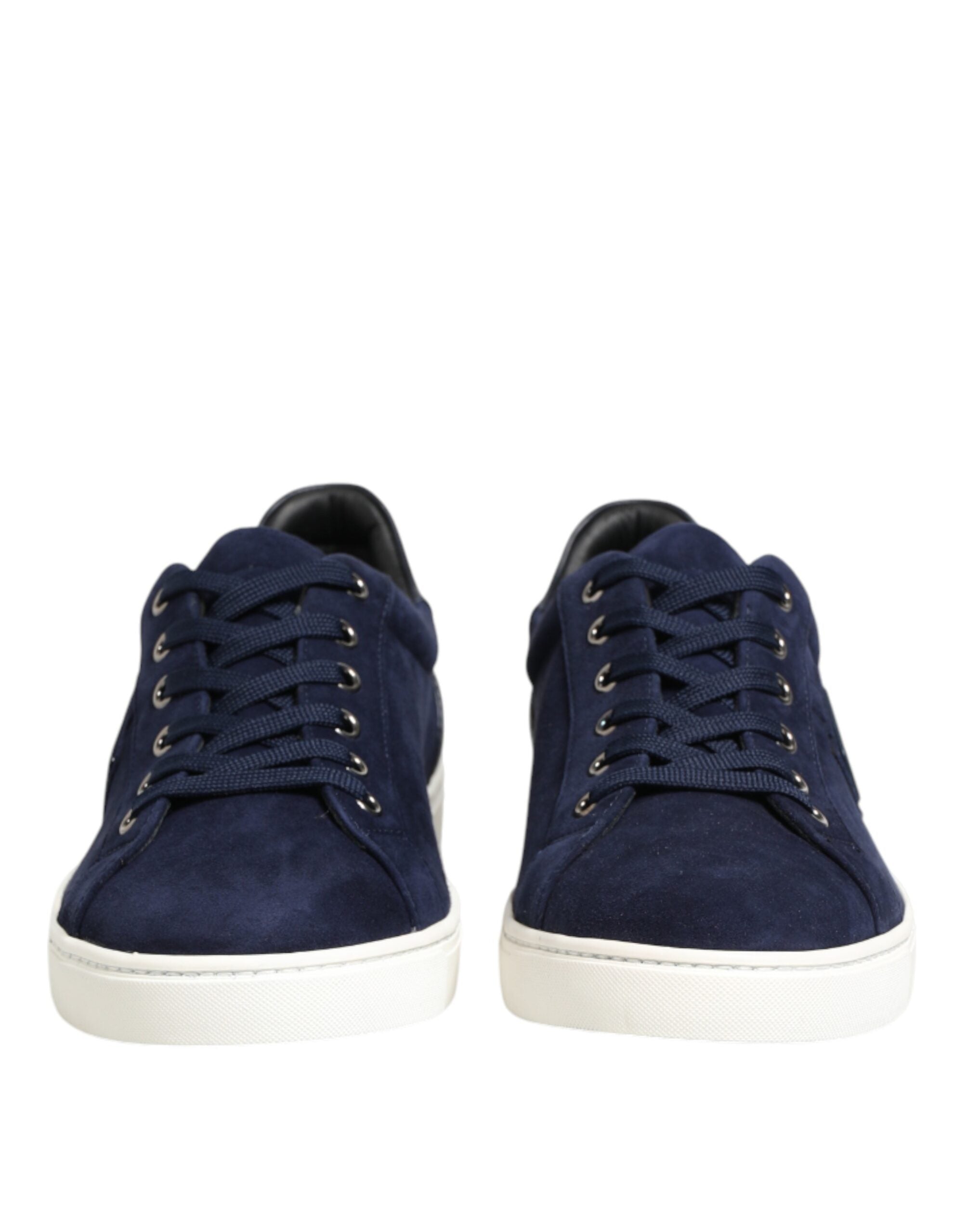 Dolce & Gabbana Blaue Wildleder-Sneaker aus Leder-3