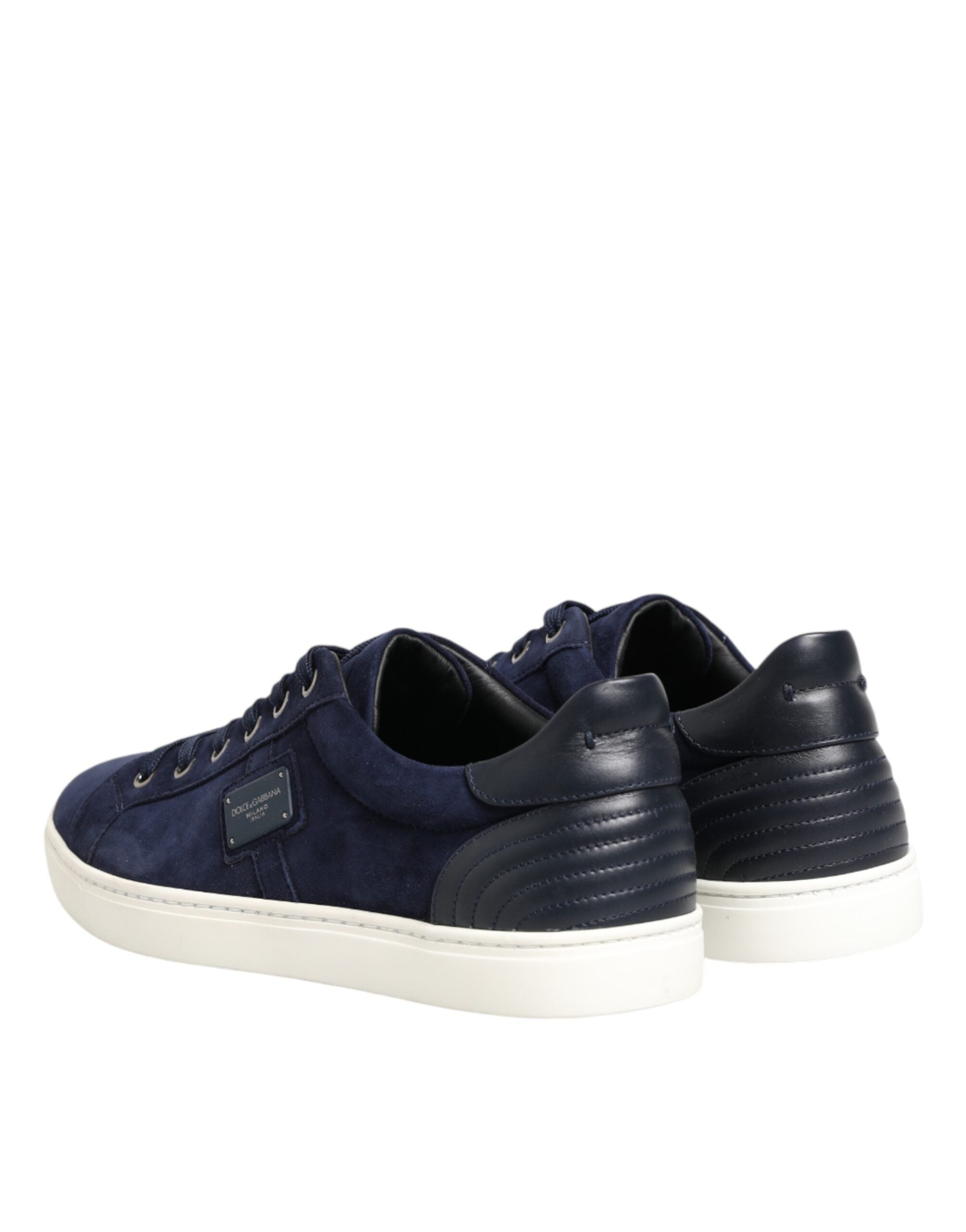 Dolce & Gabbana Blaue Wildleder-Sneaker aus Leder-6