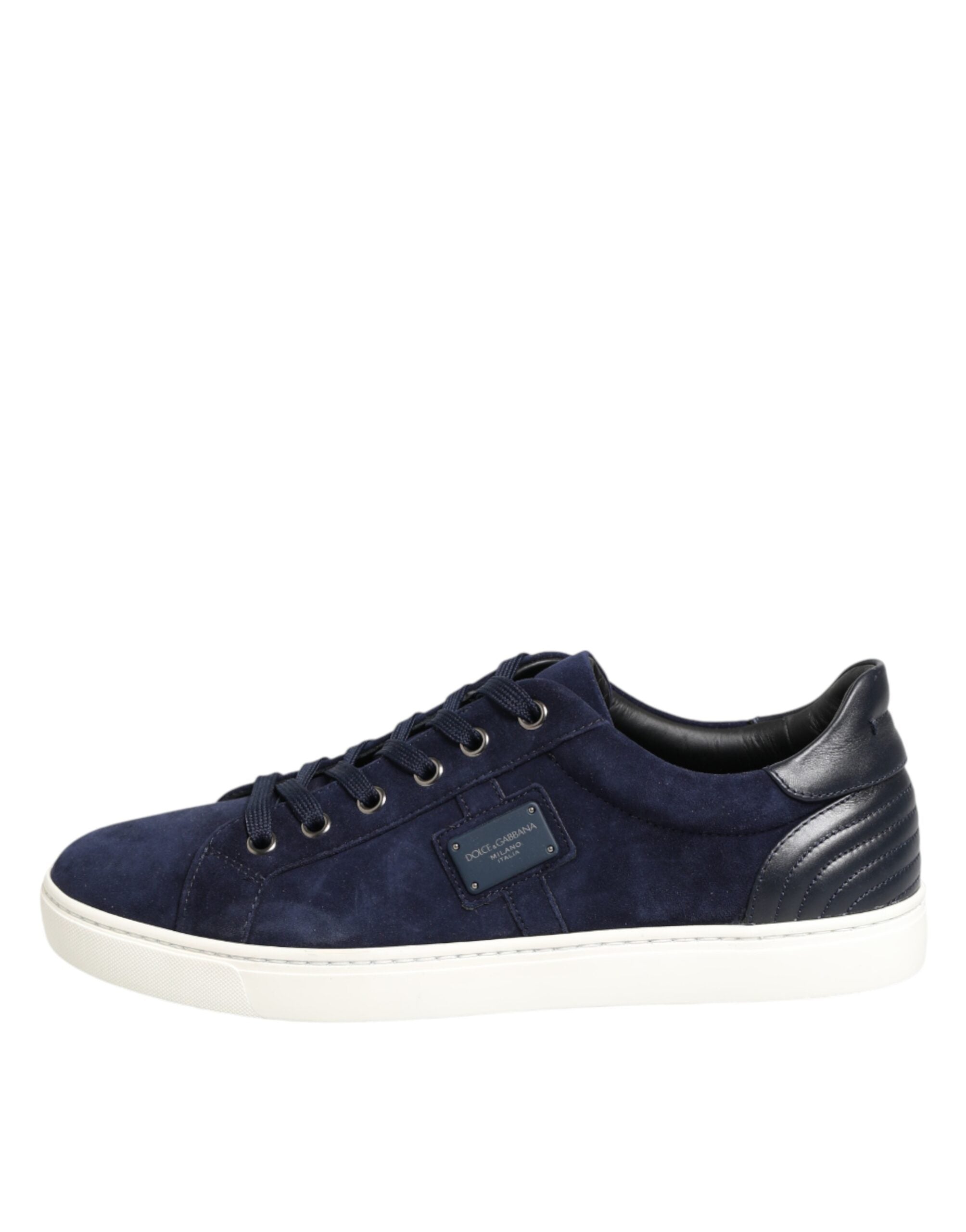 Dolce & Gabbana Blaue Wildleder-Sneaker aus Leder-7