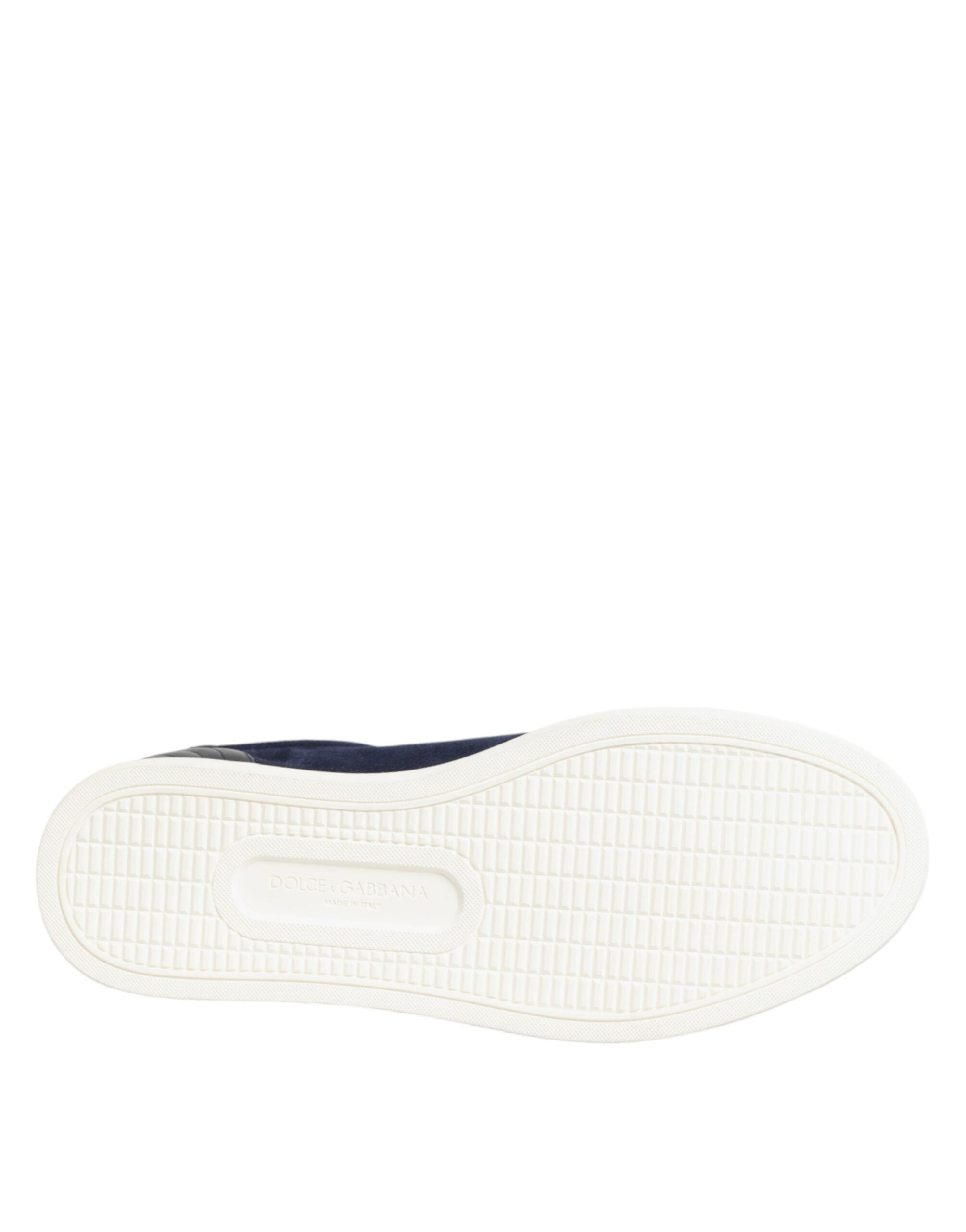 Dolce & Gabbana Blaue Wildleder-Sneaker aus Leder-8