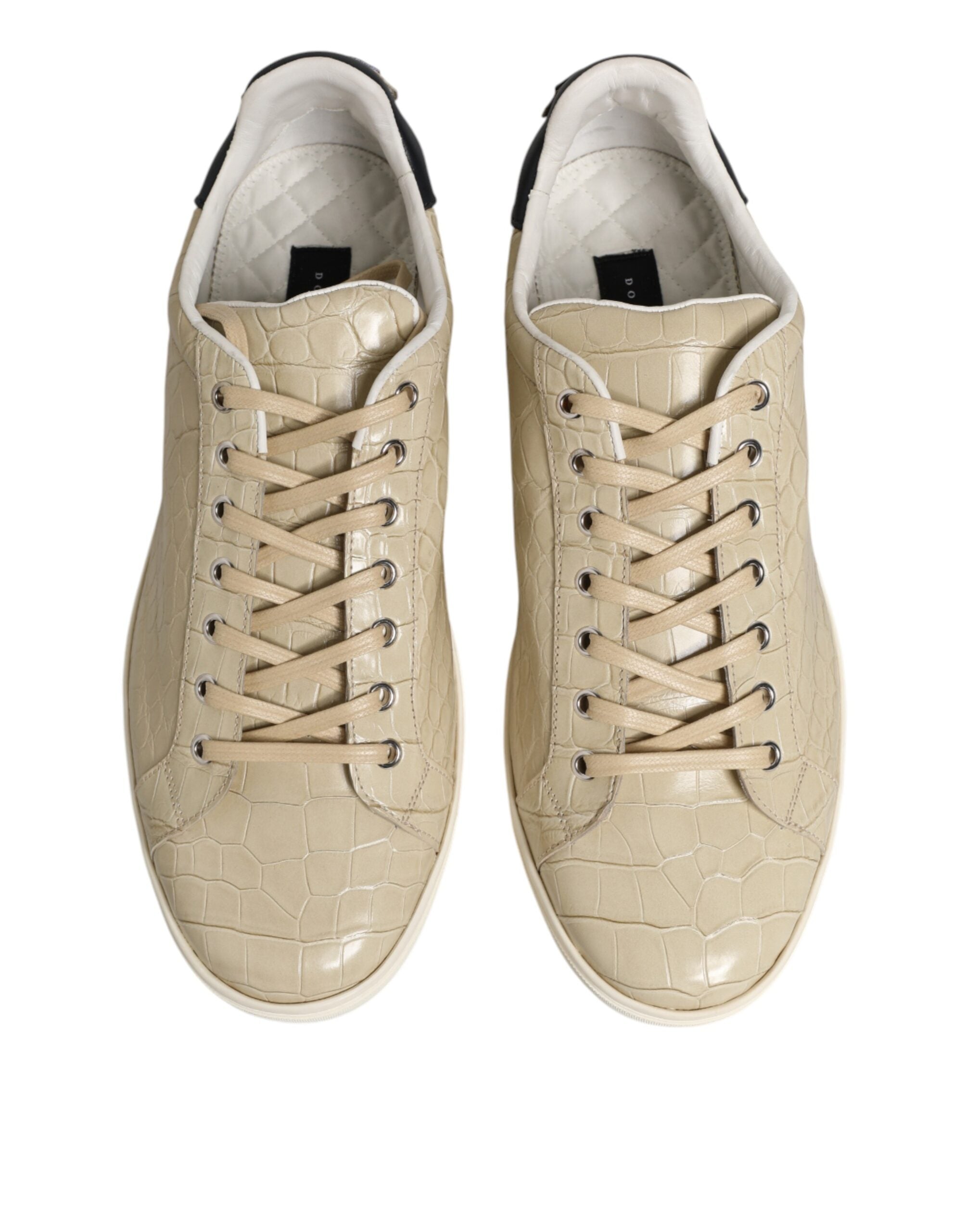 Dolce & Gabbana Beige London Leder-Sneakers-4