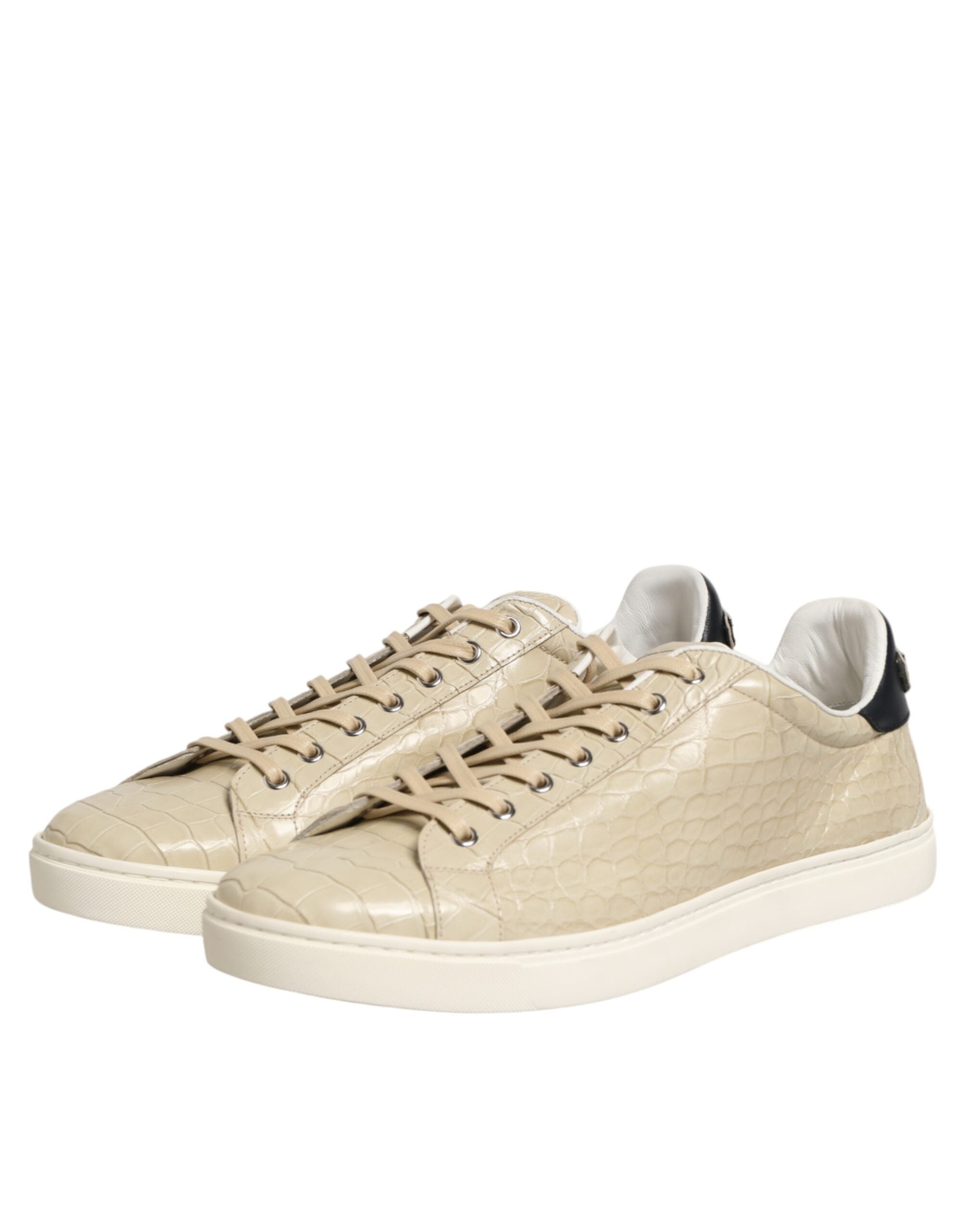 Dolce & Gabbana Beige London Leder-Sneakers-5