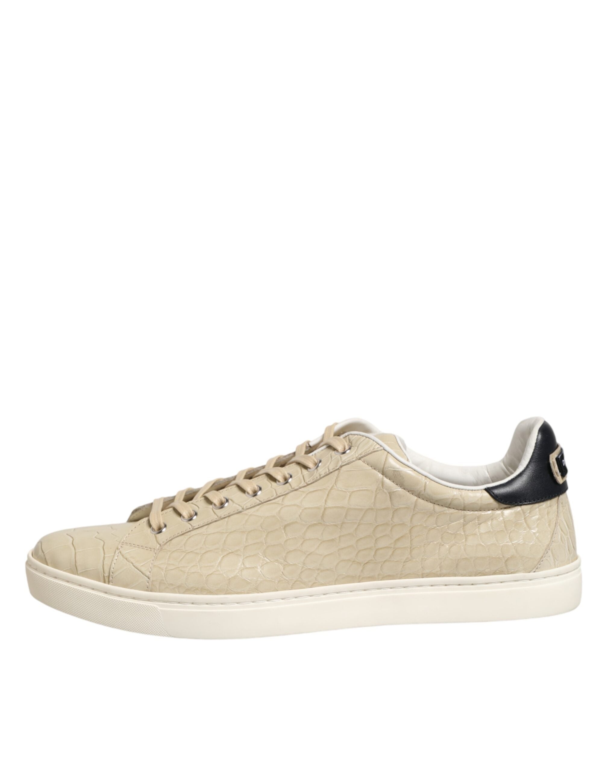 Dolce & Gabbana Beige London Leder-Sneakers-7