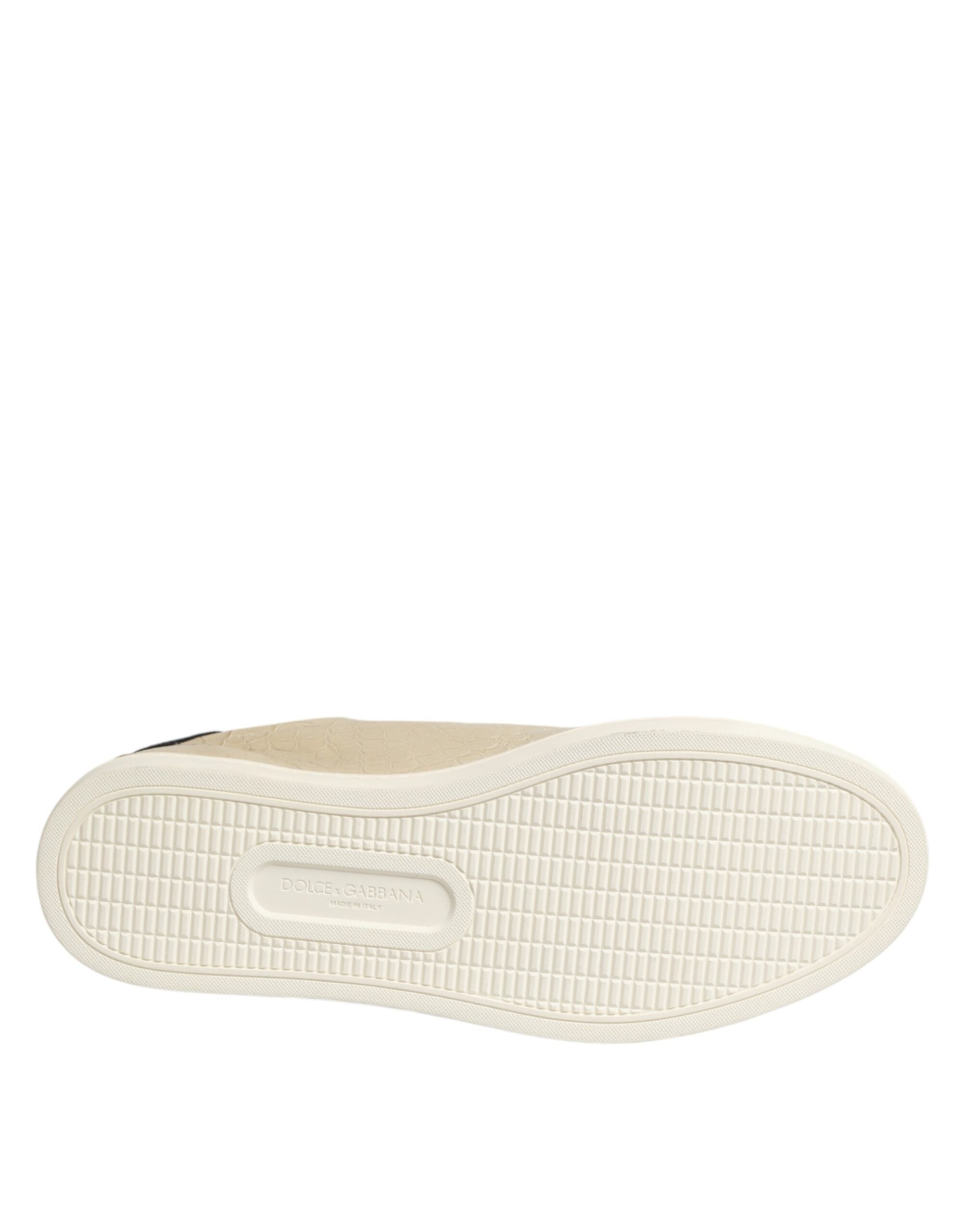 Dolce & Gabbana Beige London Leder-Sneakers-8