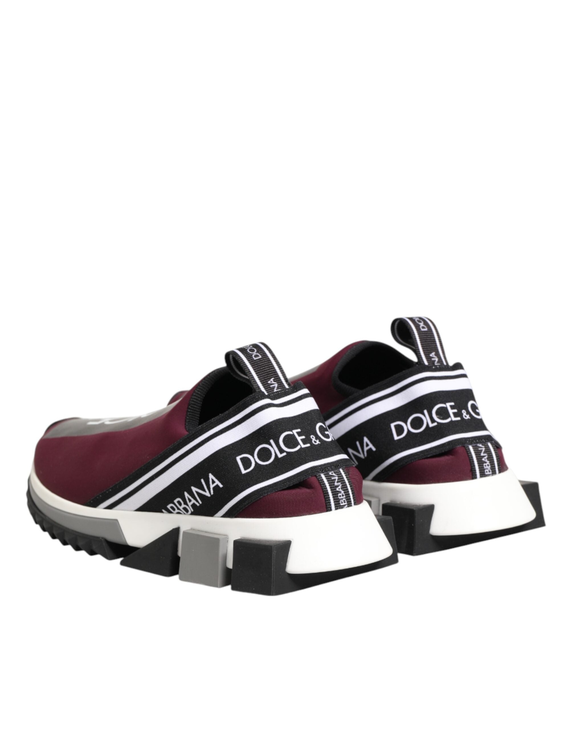 Dolce & Gabbana Burgundy Sorrento men's slip-on sneakers-6