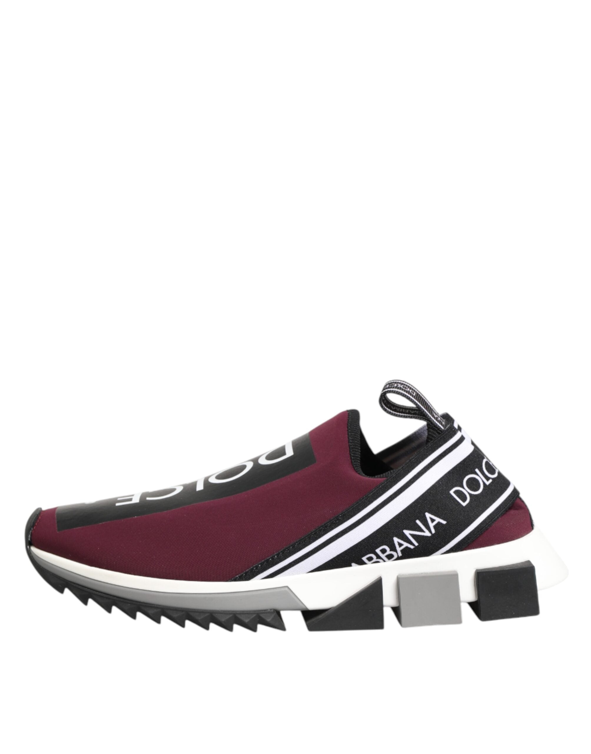 Dolce & Gabbana Burgundy Sorrento men's slip-on sneakers-7