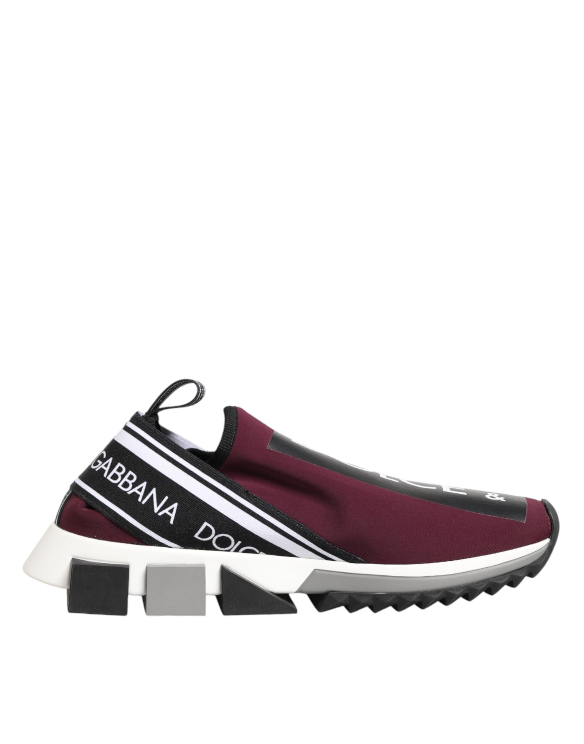 Dolce & Gabbana Burgundy Sorrento men's slip-on sneakers-1