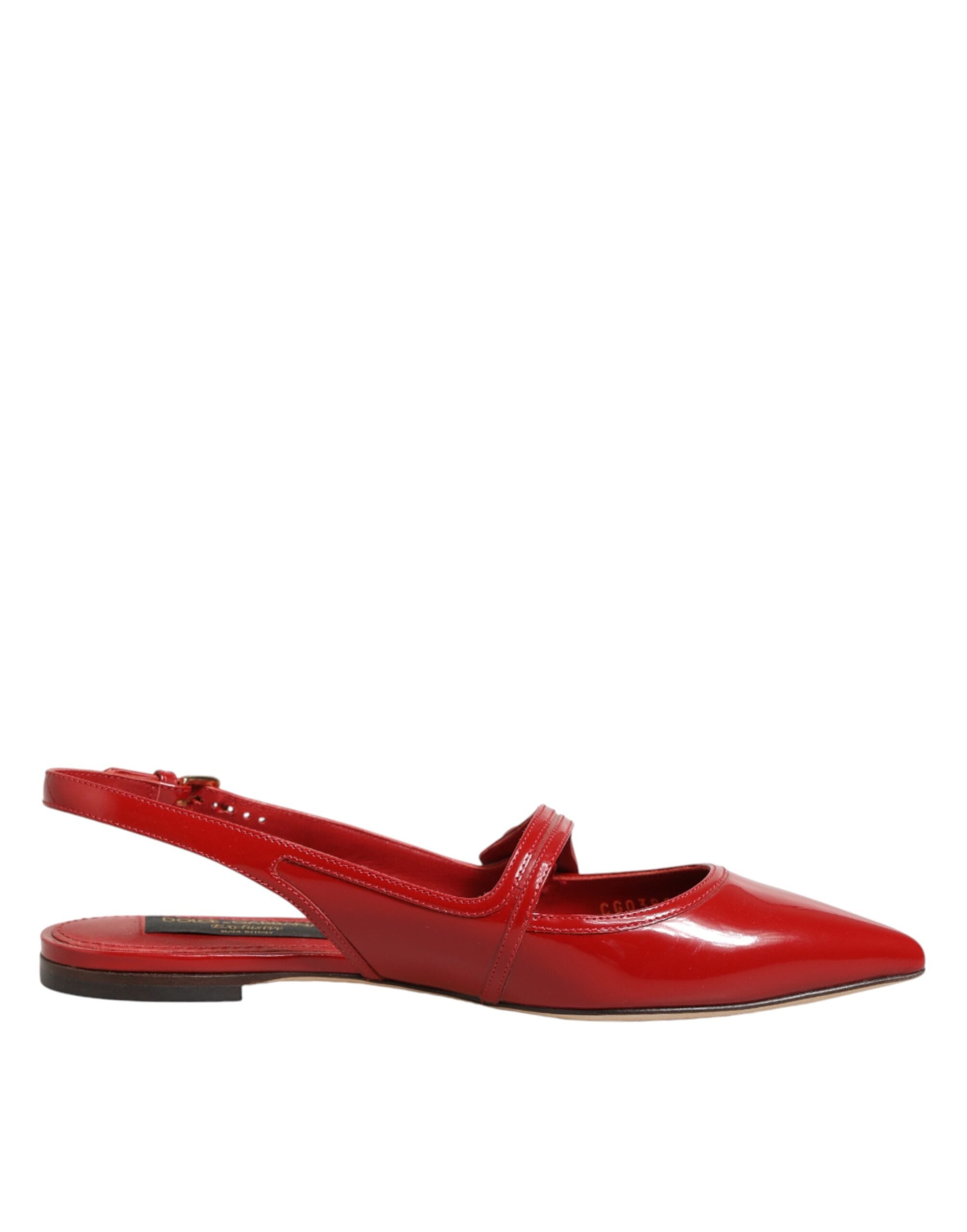 Dolce & Gabbana Rote Leder-Slingback-Ballerinas-2