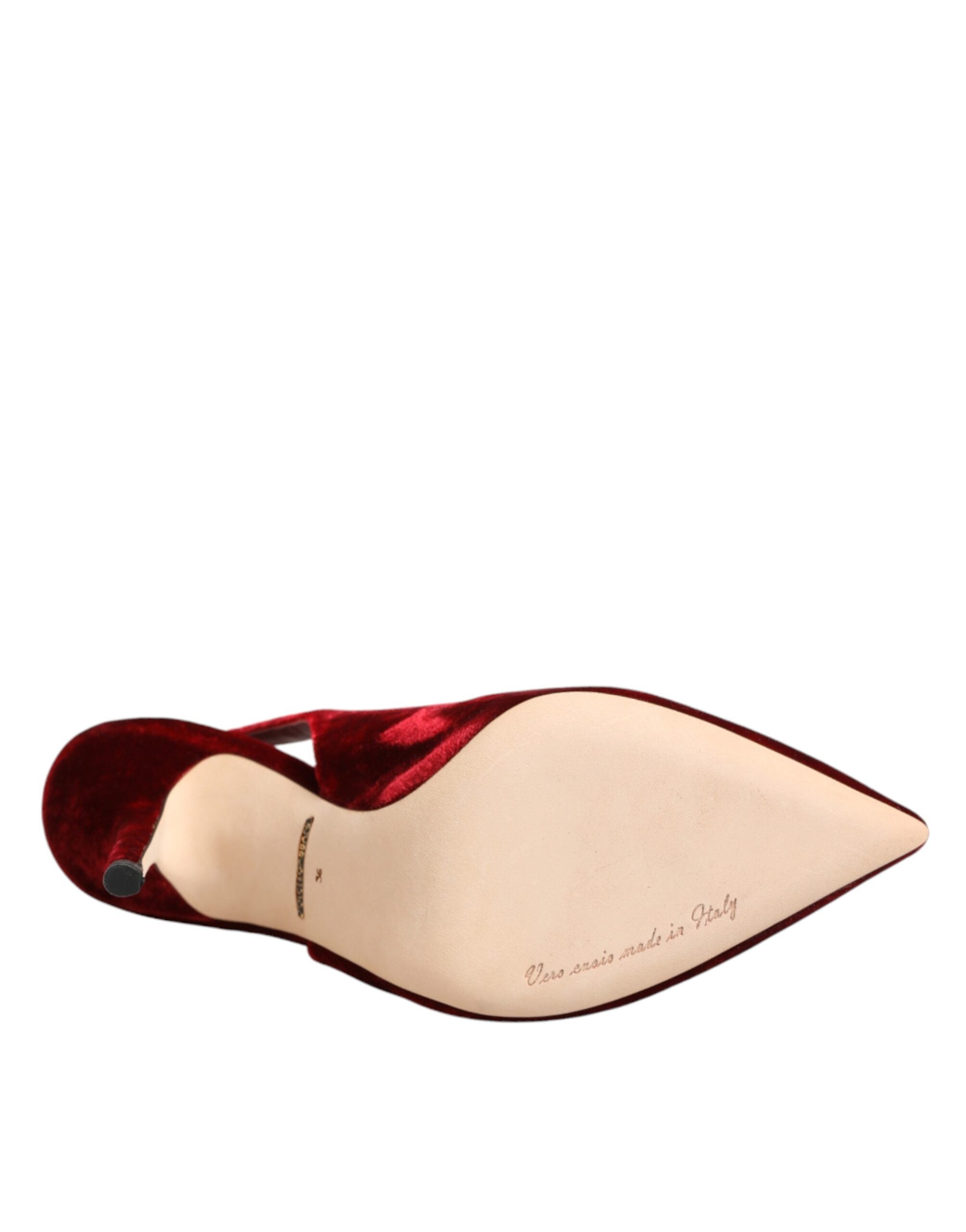 Dolce & Gabbana Rote Wildleder-High-Heel-Slingback-Sandalen-8