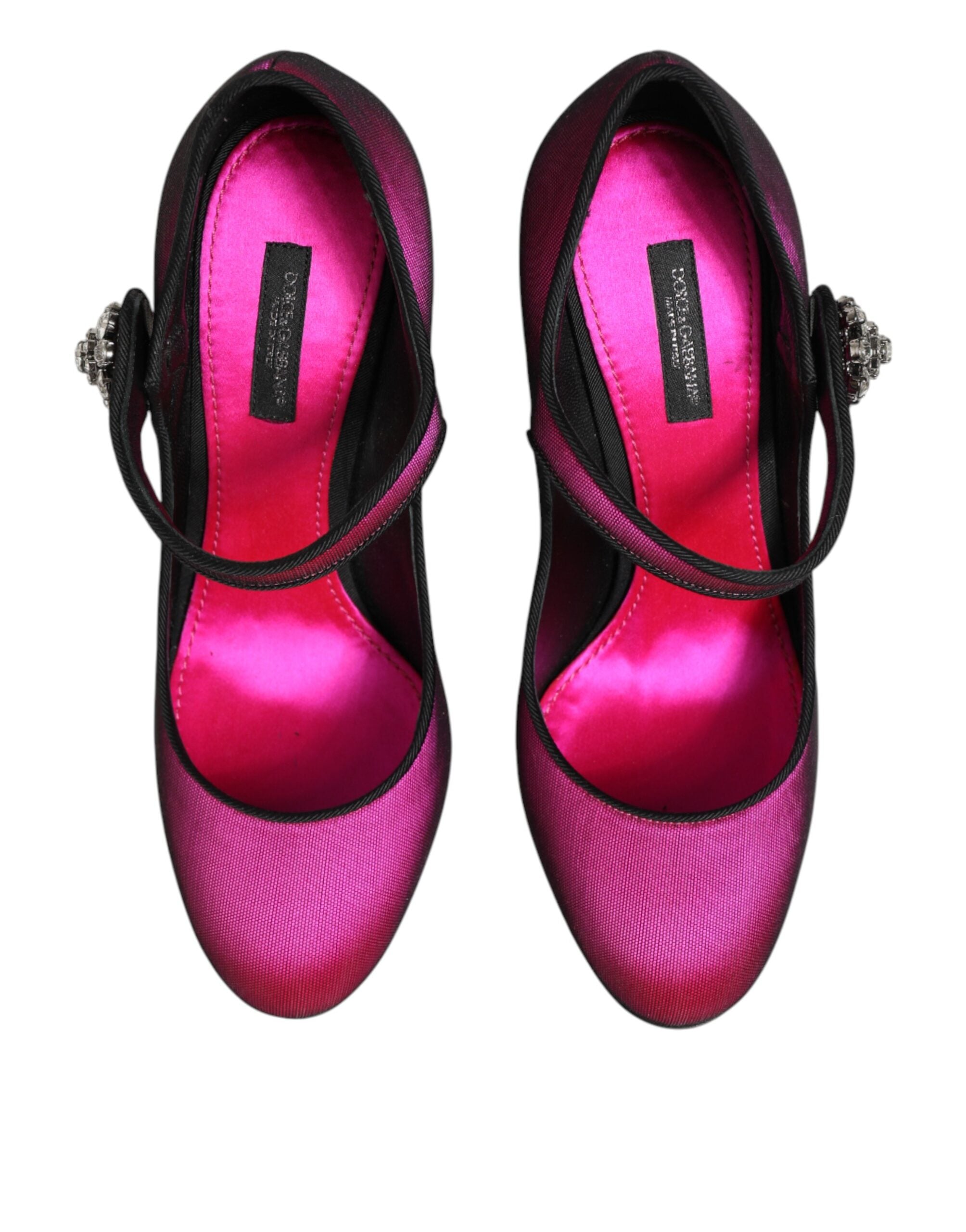 Dolce & Gabbana Pink Rhinestone Mary Janes Pumps-4